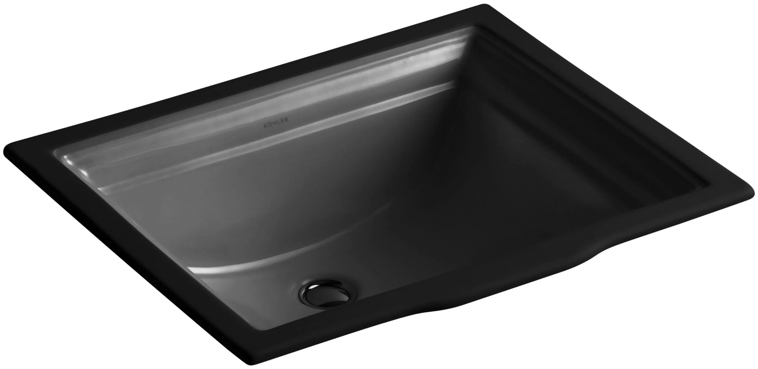 KOHLER K-2339-7 Memoirs Undermount Bathroom Sink, Black Black