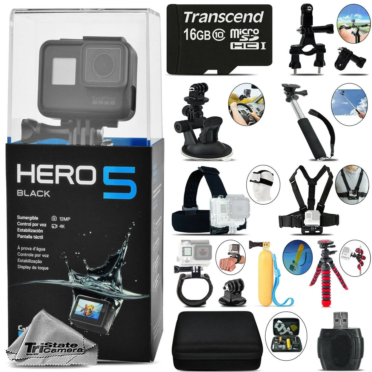 GoPro HERO5 Black Ultra HD Action Camera - 4K - Mega Kit