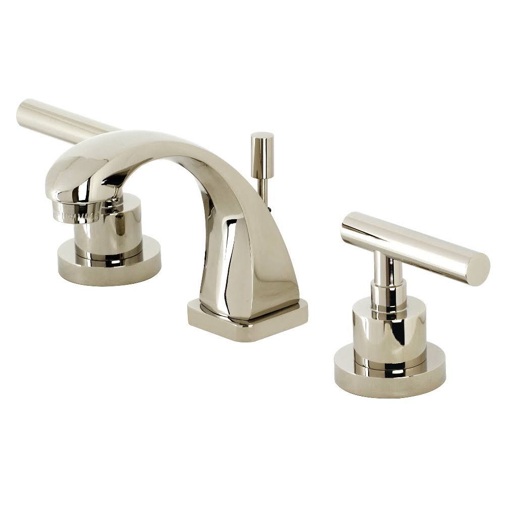 Kingston Brass KS4946CML 8 in. Manhattan Widespread Bathroom Faucet Polished Nickel