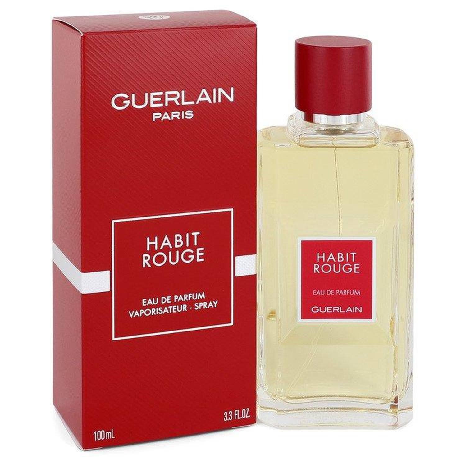 Habit Rouge Eau De Parfum Spray by Guerlain - 100 ml