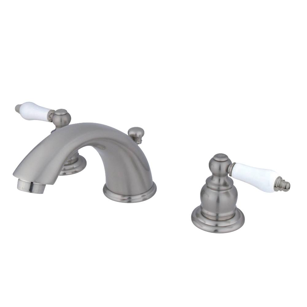 Kingston Brass KB968PL Magellan Widespread Lavatory Faucet, Satin Nickel