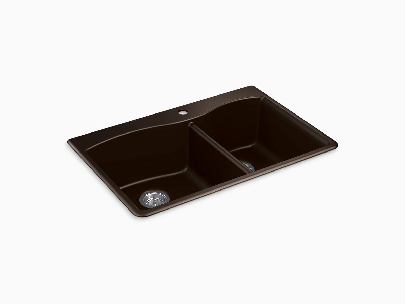 Kohler K-28002-1 Kennon 33x22 x 22x22 x 9-5/8x22 Neoroc Top-mount/undermount large/medium Kitchen Sink Matte Brown