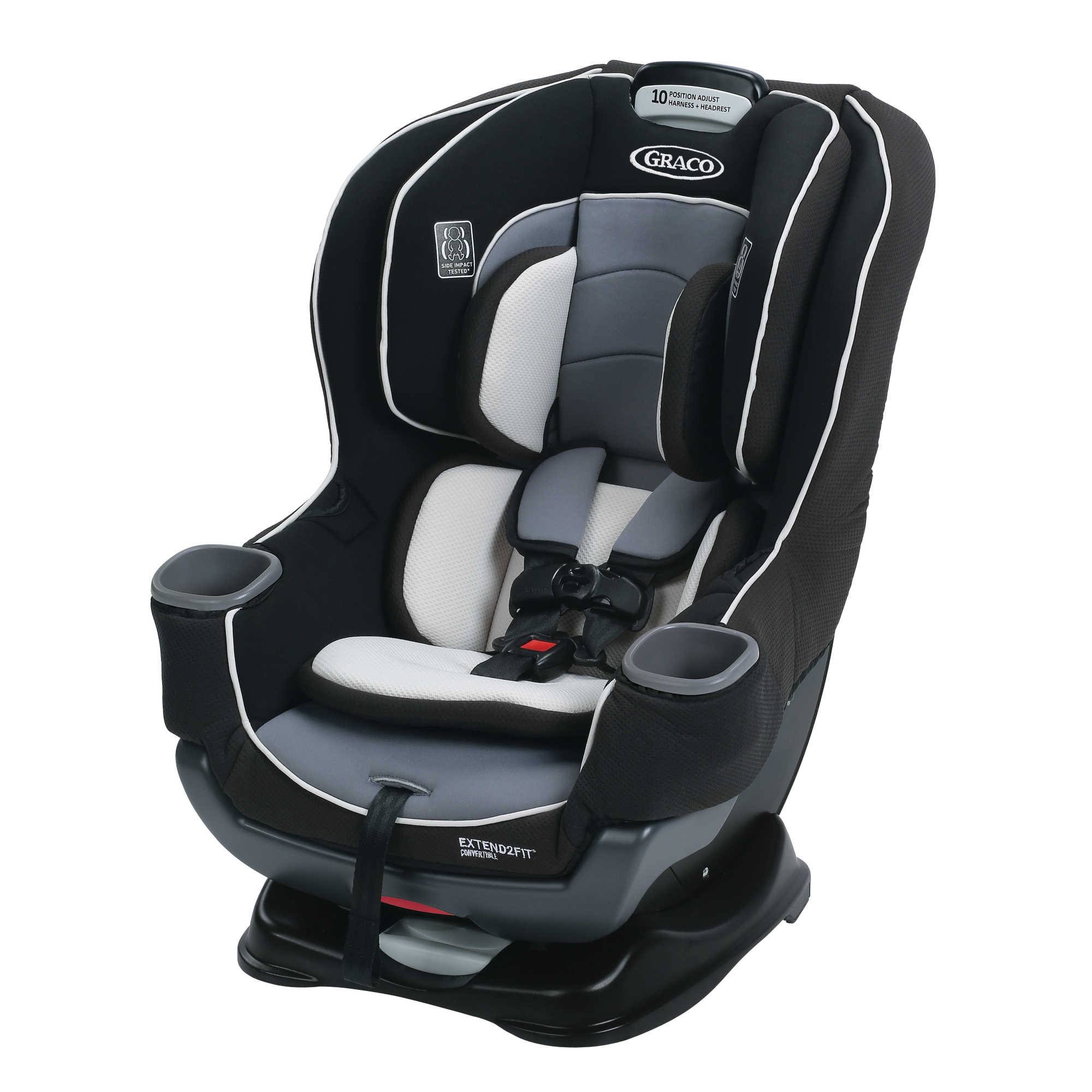 Graco Gotham Extend2Fit Convertible Car Seat, Black/Grey