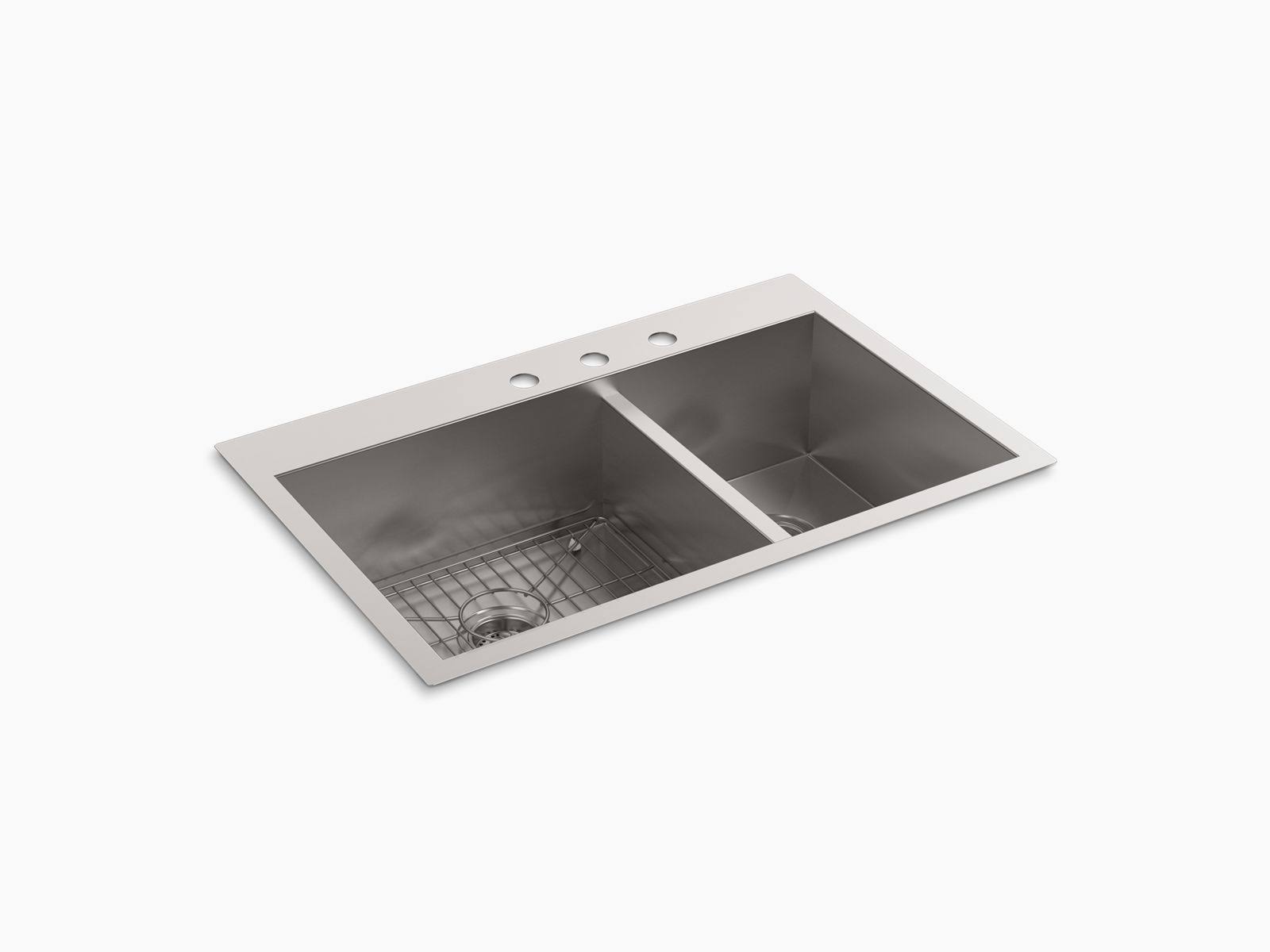 Kohler K-3823-3-NA Vault Kitchen Sink Stainless Steel