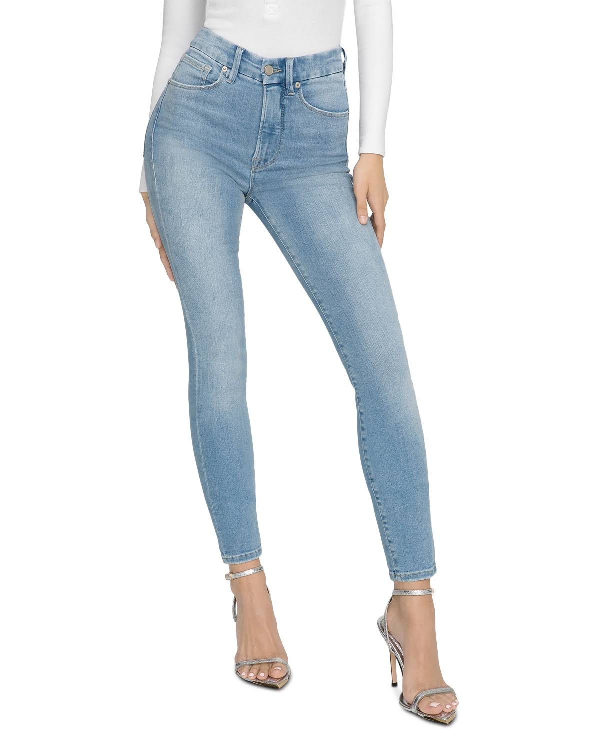 Good American Women&s Good Waist Skinny Jeans in Blue629 - Blue - Size 18