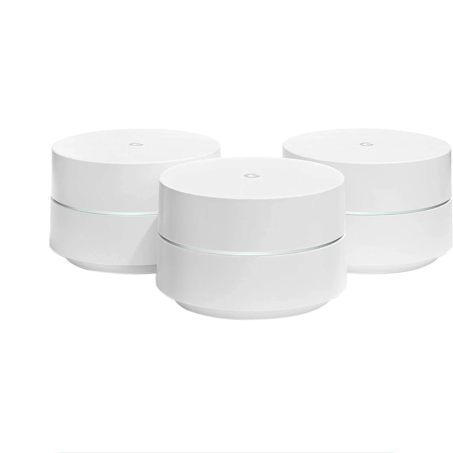 Google WiFi System, 3-Pack - Router Replacement for Whole Home Coverage (NLS-1304-25) (Renewed)