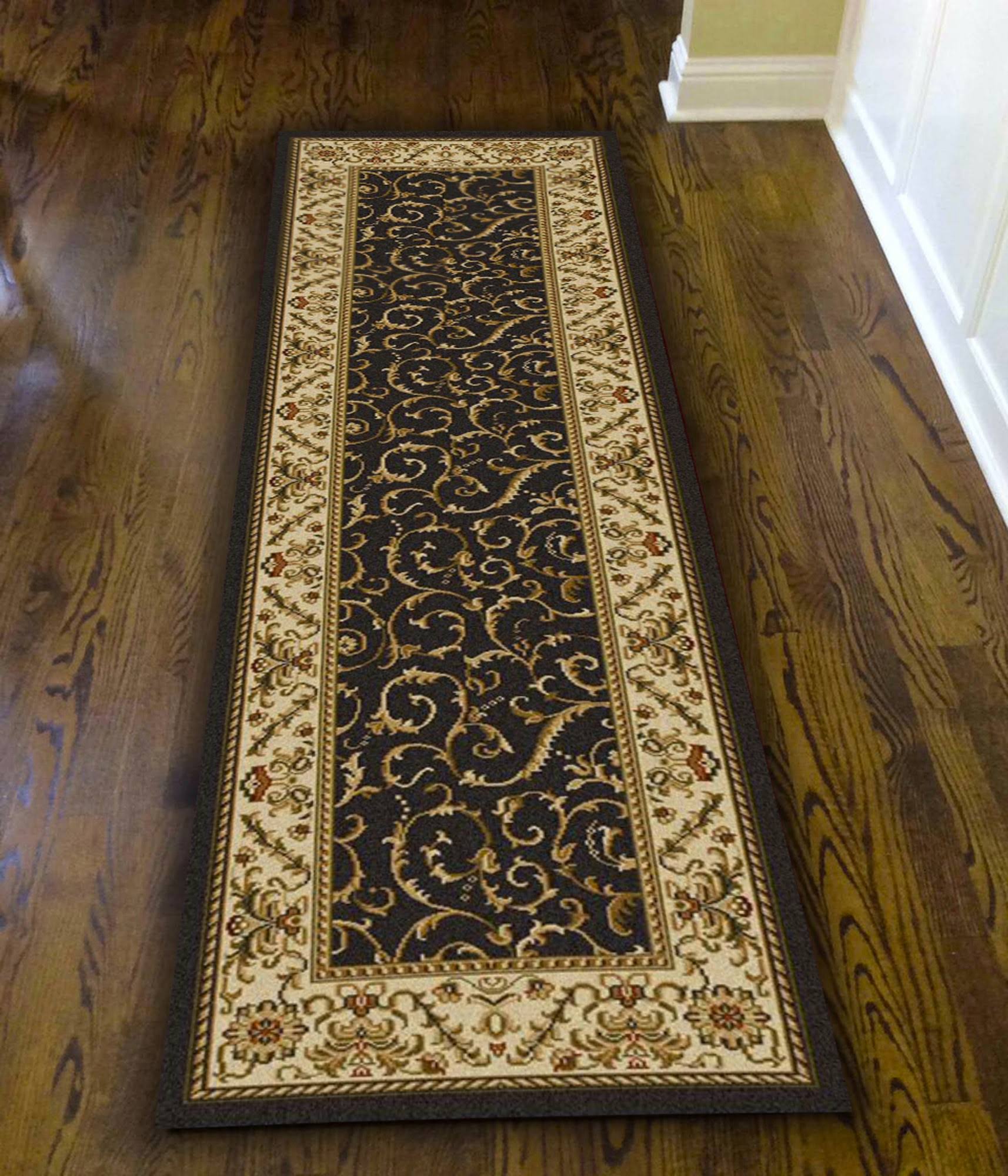 Origins 2&2x22 x 12&0x22 Brown Cagliari Scroll Runner Area Rug