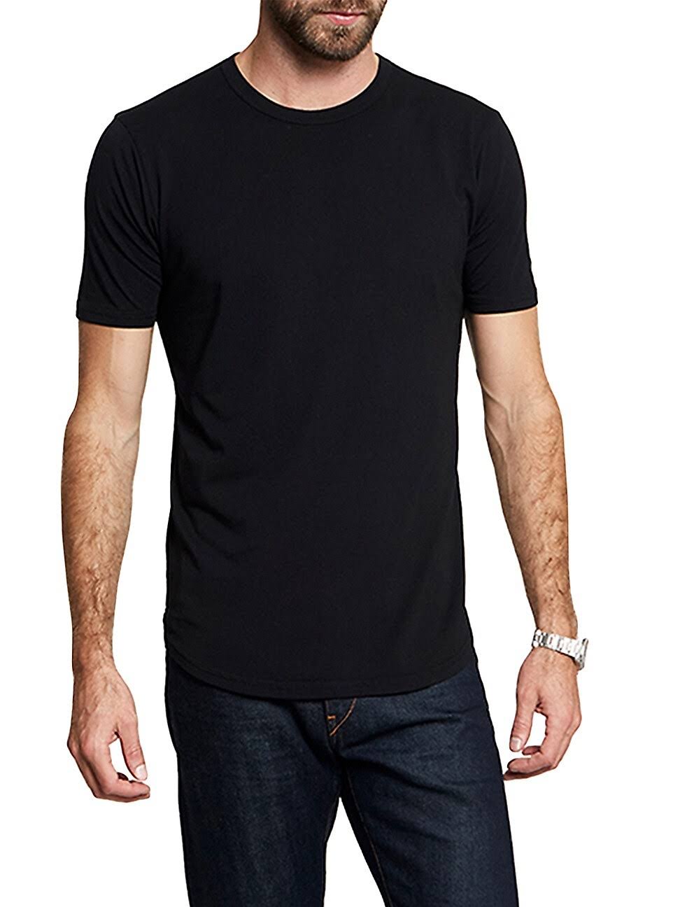 Goodlife Men&s Crewneck Cotton-Blend T-Shirt - Black - Size XL