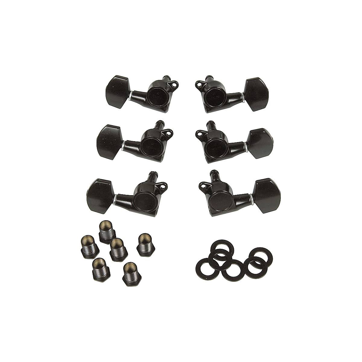 Gotoh MLB3-G 3-On-A-Side Locking Tuners 6-Pack Black