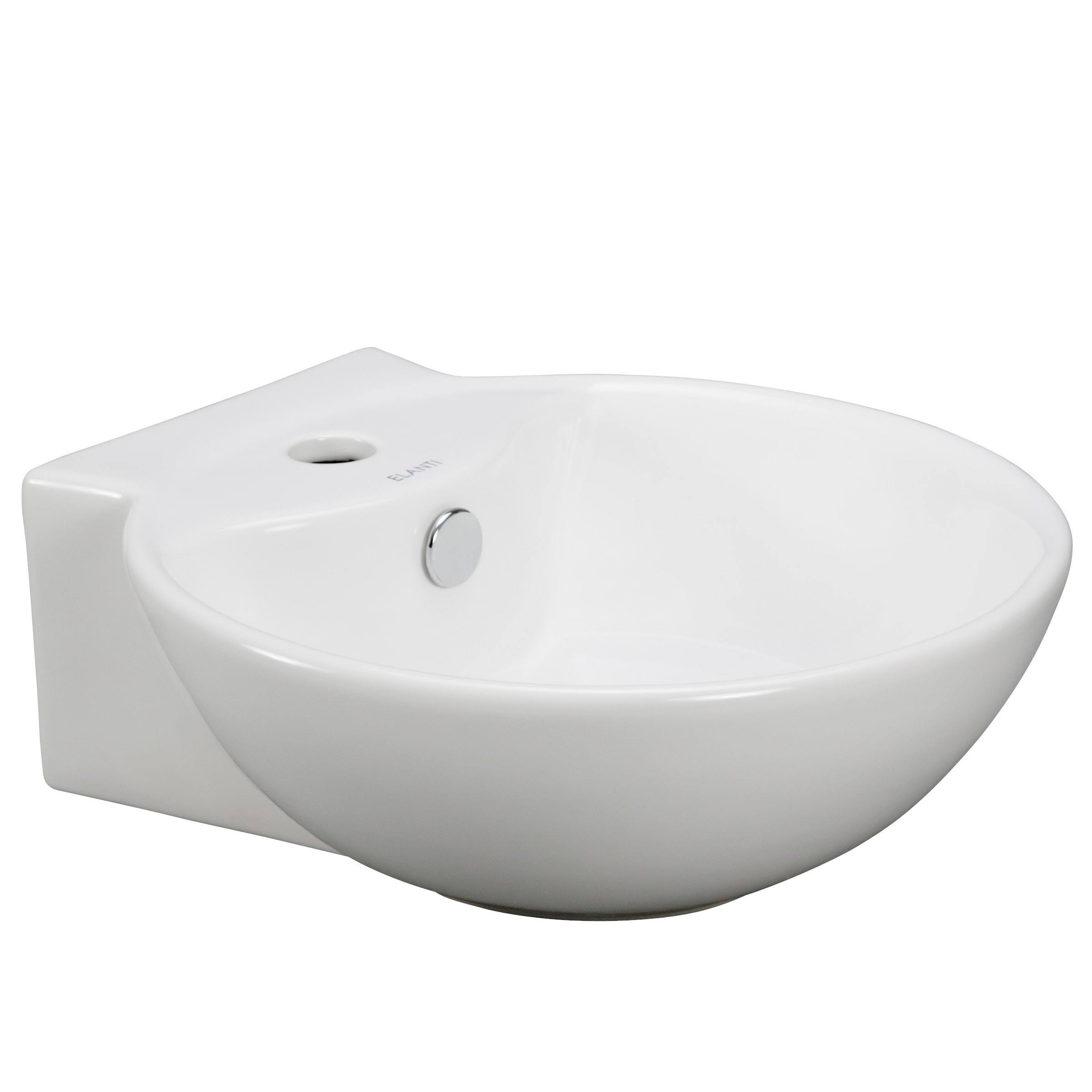 Elanti Porcelain Wall Mounted Deep Bowl Sink EC9819