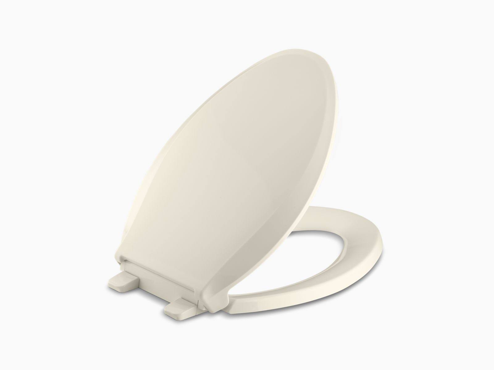 KOHLER K-4636-47 Cachet Quiet-Close with Grip-Tight Elongated Toilet Seat - Almond