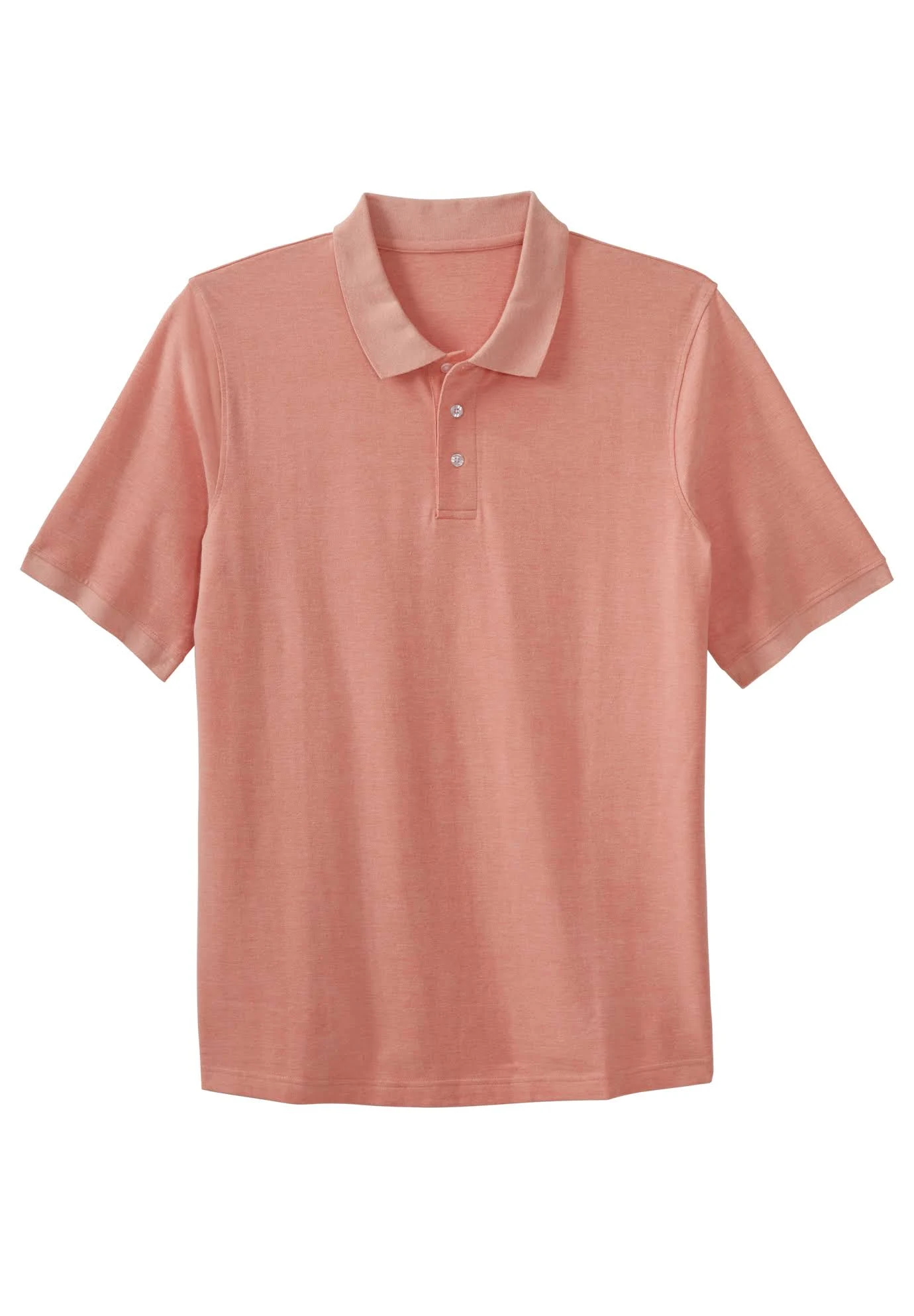Men&s Big u0026 Tall Pique Polo Shirt by KingSize in Heather Light Orange (Size 9XL)