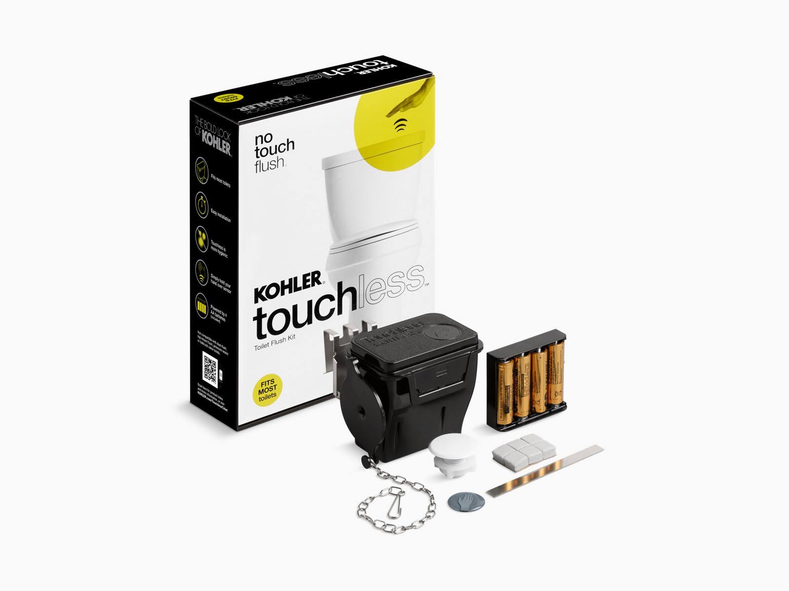 Kohler Touchless Toilet Flush Kit, White