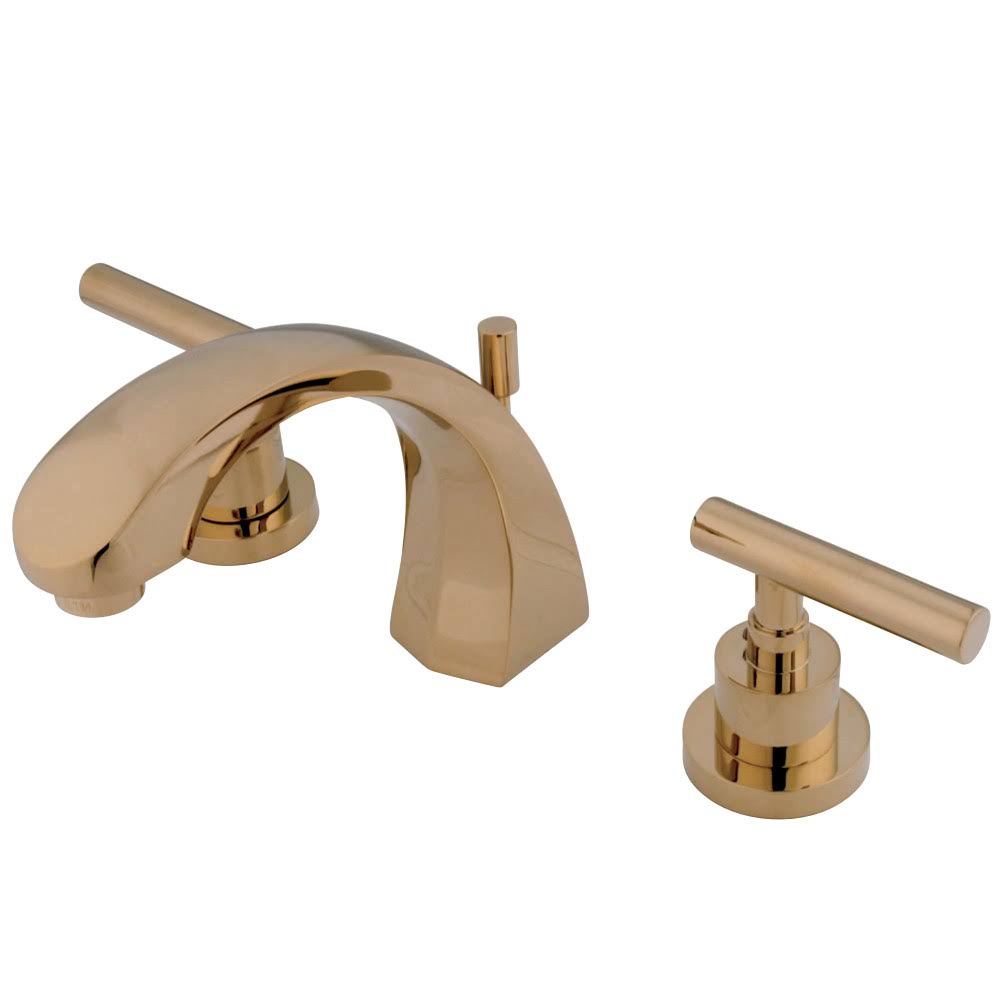 Kingston Brass Manhattan 8x22 Widespread Bathroom Faucet Polished Brass