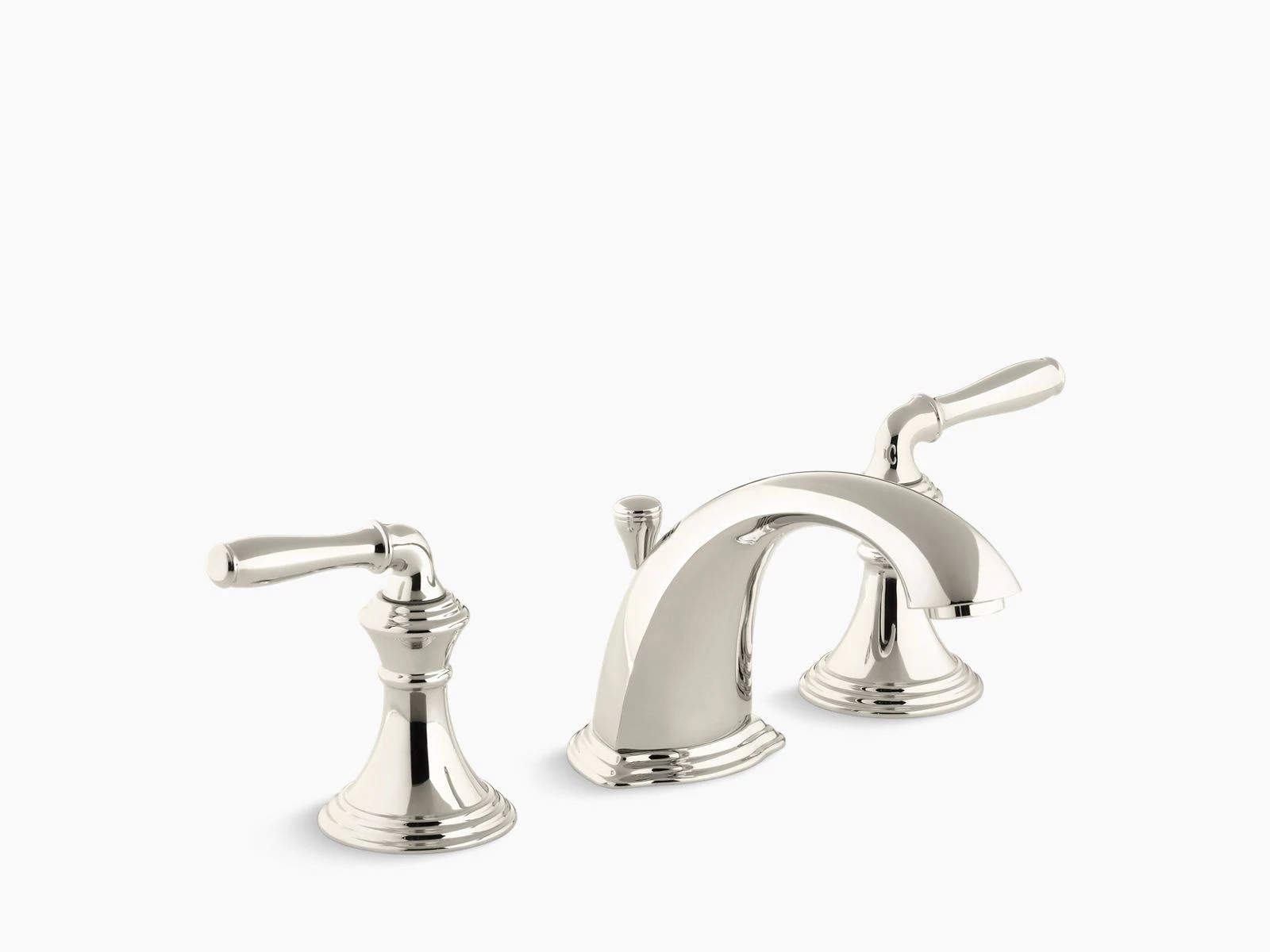 Kohler K-394-4-SN Devonshire Widespread Bathroom Sink Faucet, Vibrant Polished Nickel