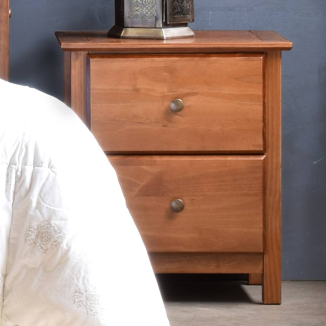 Grain Wood Furniture Shaker 2 Drawer Nightstand Color: Walnut
