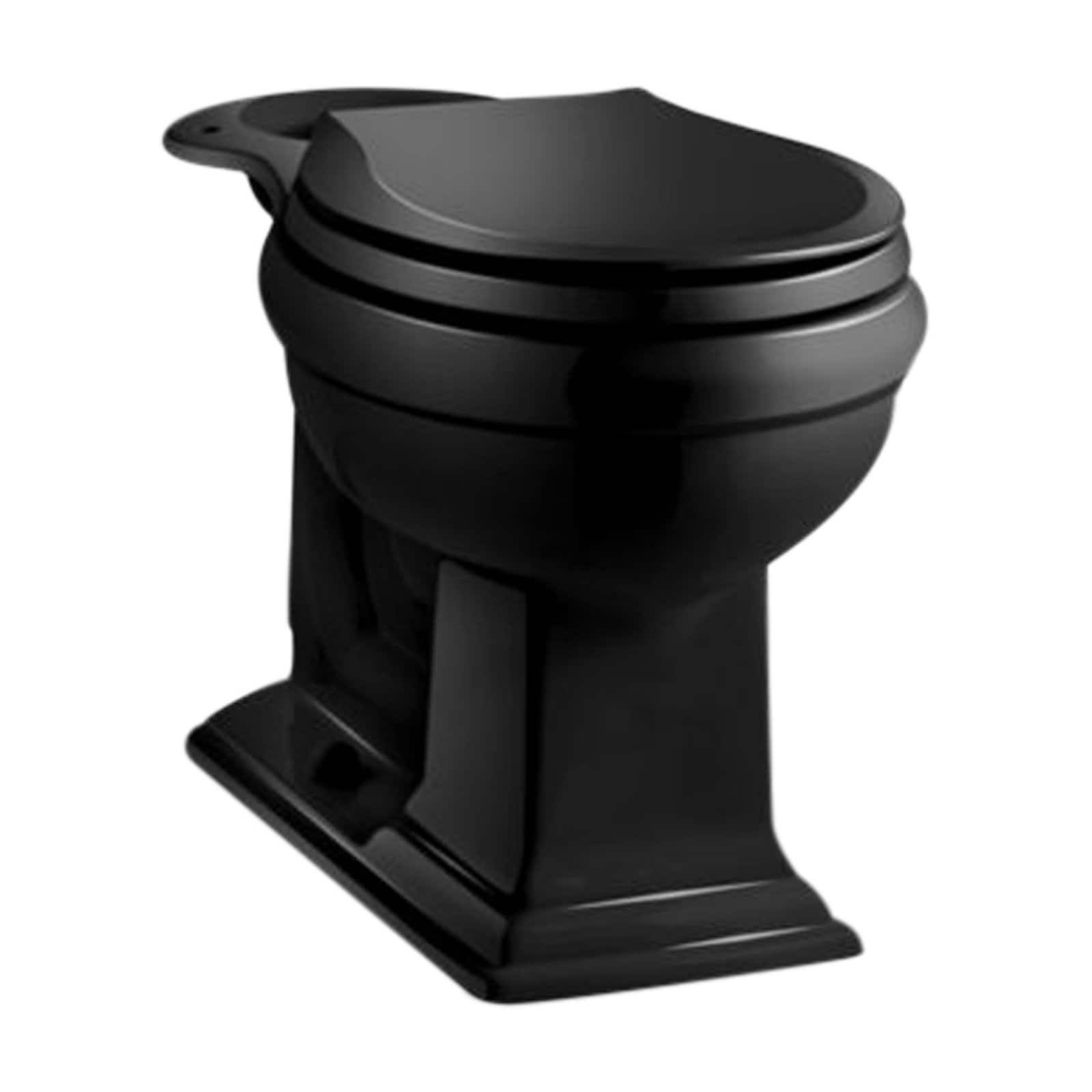 Kohler K-4387-7 Memoirs Comfort Height Round Front Toilet Bowl, Black