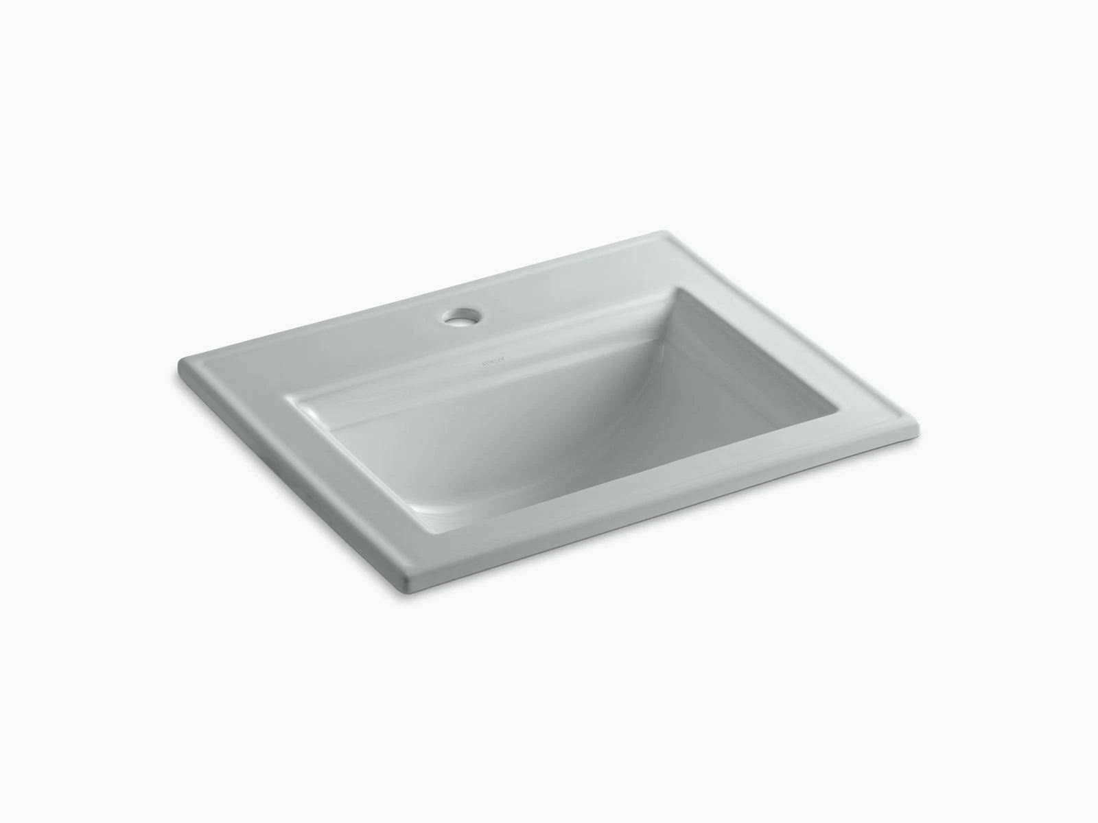 Kohler 2337-1-95 Memoirs Stately Drop-In Bathroom Sink with Single Faucet Hole - Ice Grey
