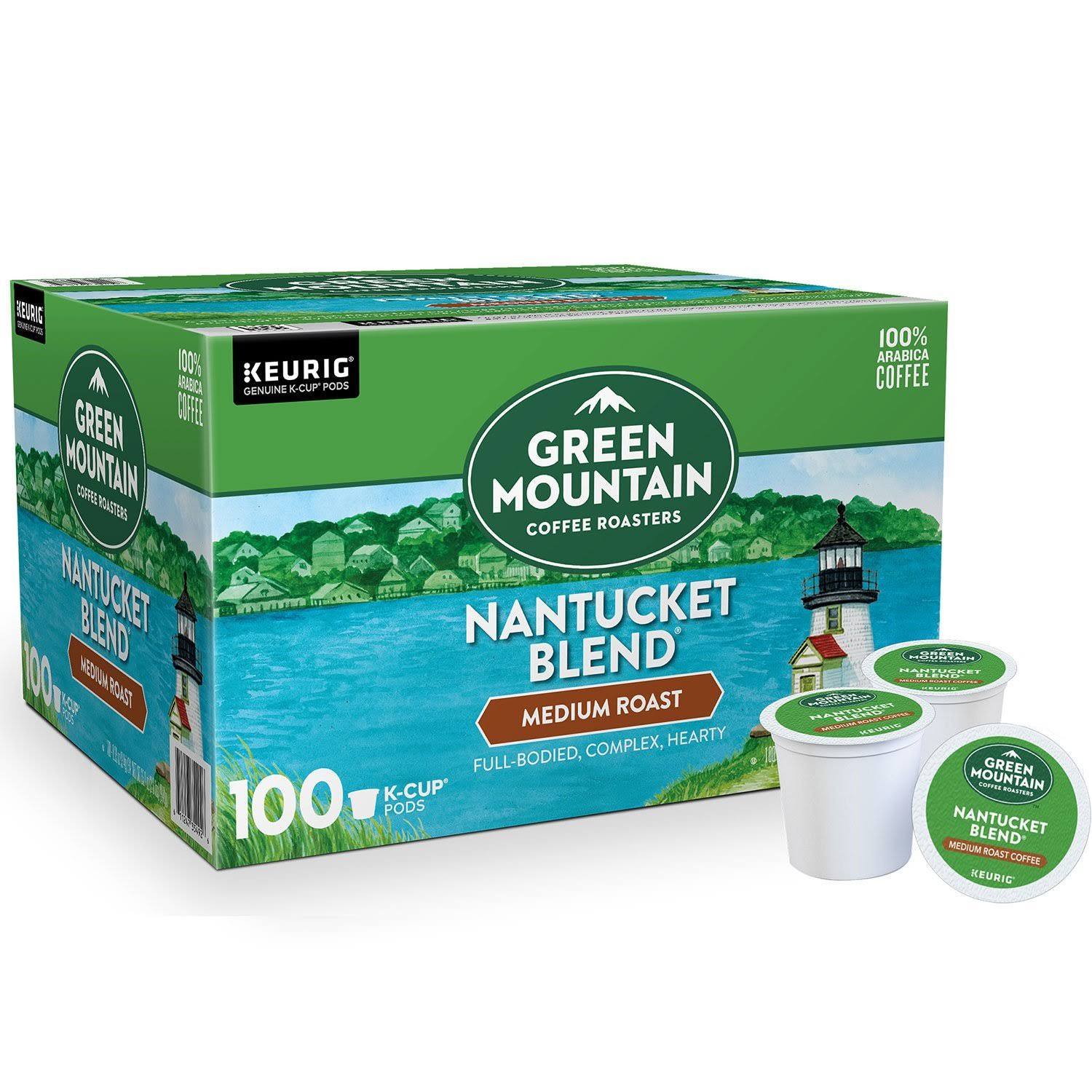 Green Mountain Coffee, Medium Roast, Nantucket Blend, K-Cup Pods - 100 pack, 0.33 oz cups