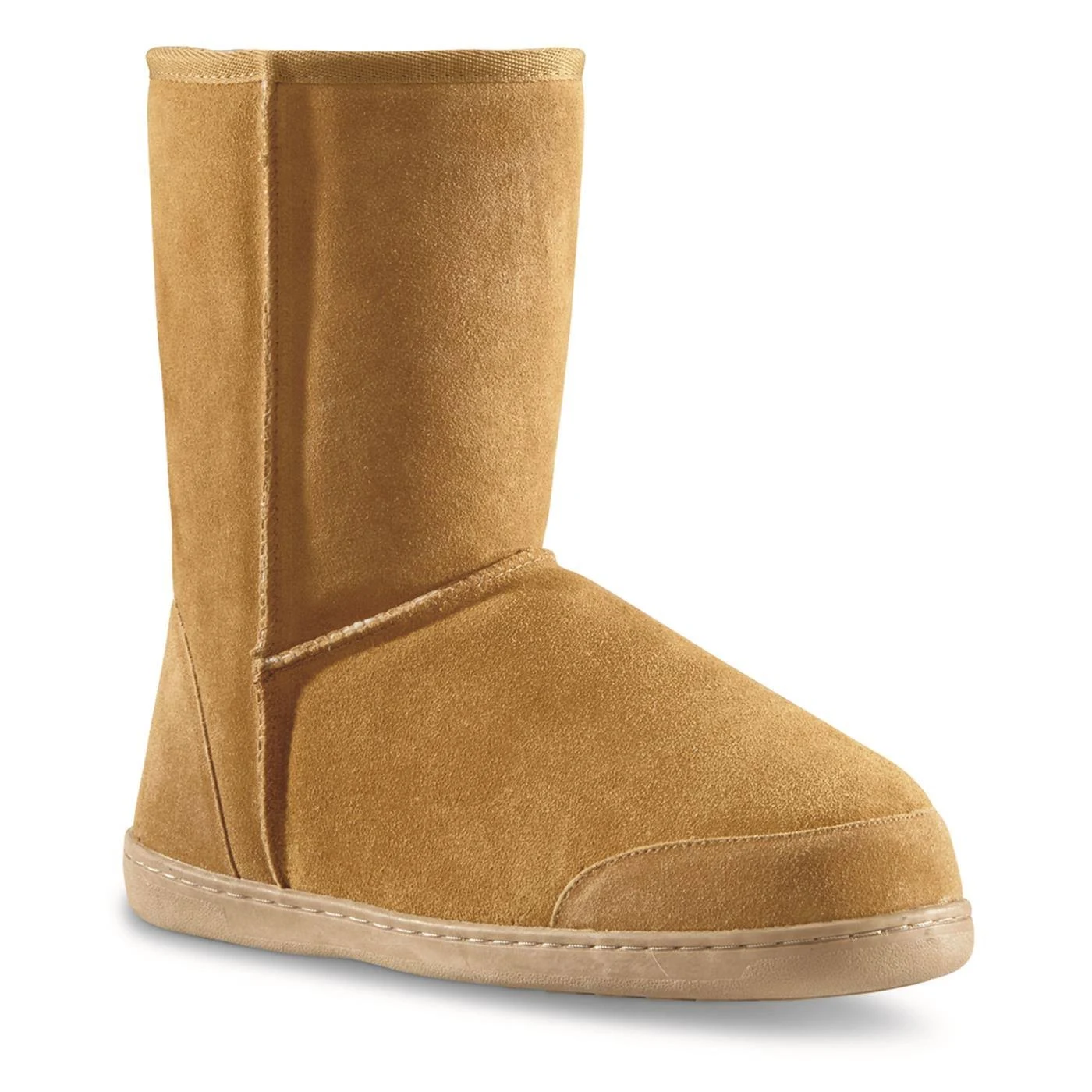 Guide Gear Men&s 10 inch Suede Boot Slippers, 10D, Tan