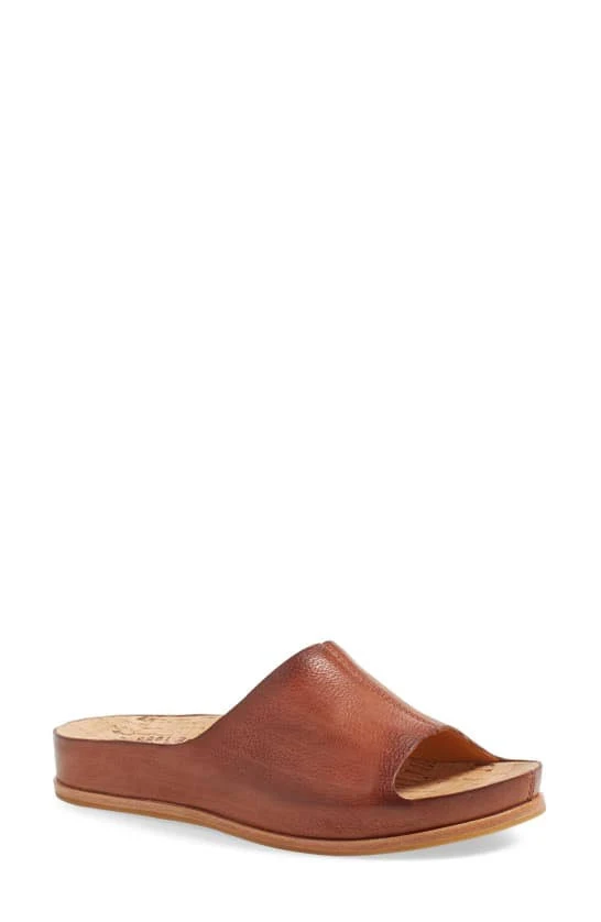 KORK-EASER Kork-Ease &Tutsi& Slide Sandal Etiope Brown Leather