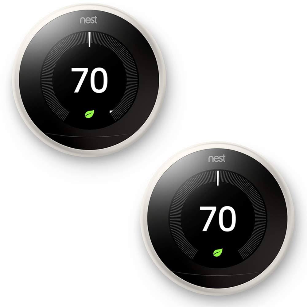 Nest Learning Thermostat 3rd Gen White 2 Pack (T3017US)