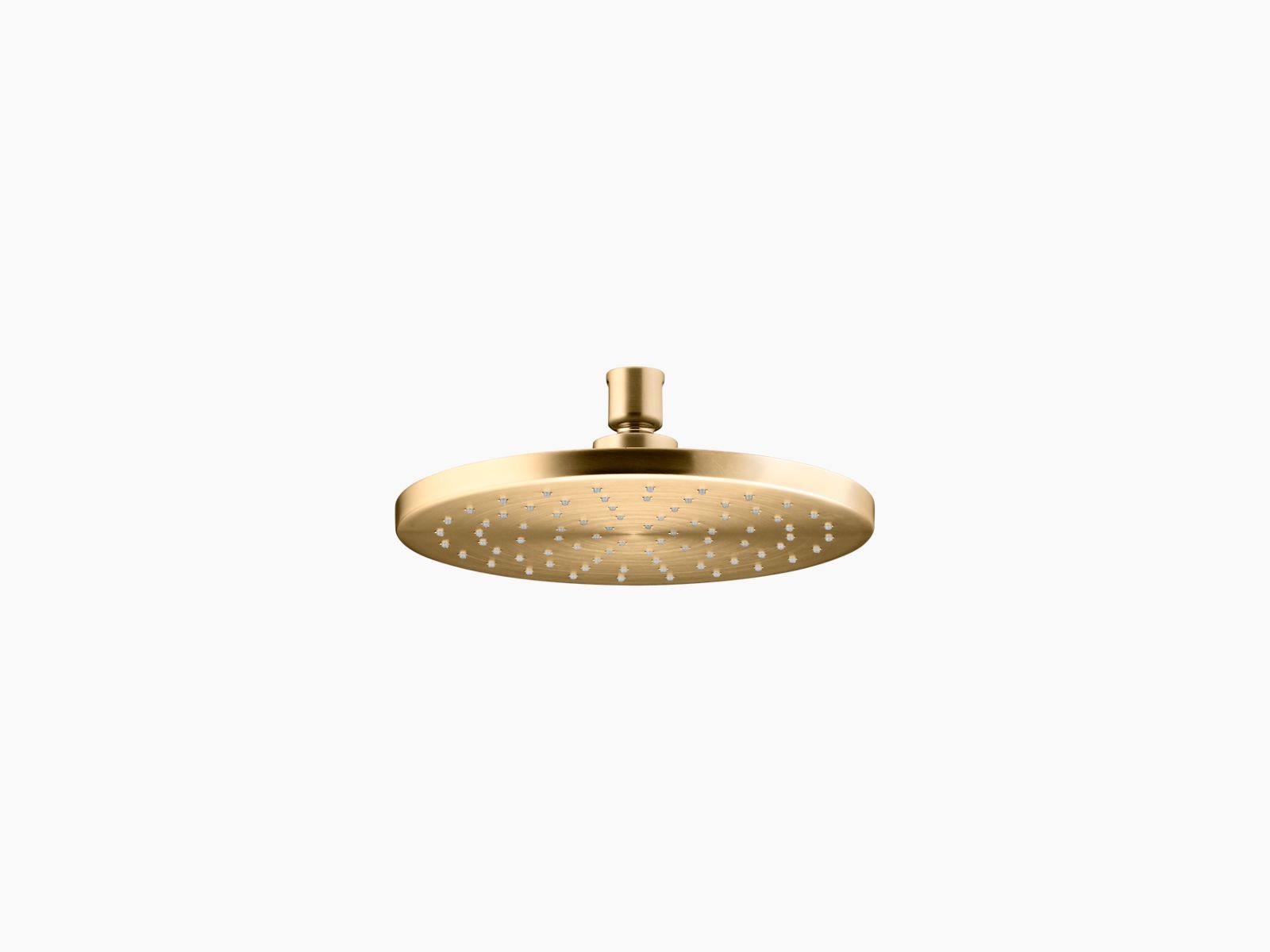 Kohler K-13688-BGD 8x22 Contemporary Round 2.5 GPM Rainhead with Katalyst air-induction Technology -Vibrant Moderne Brushed Gold