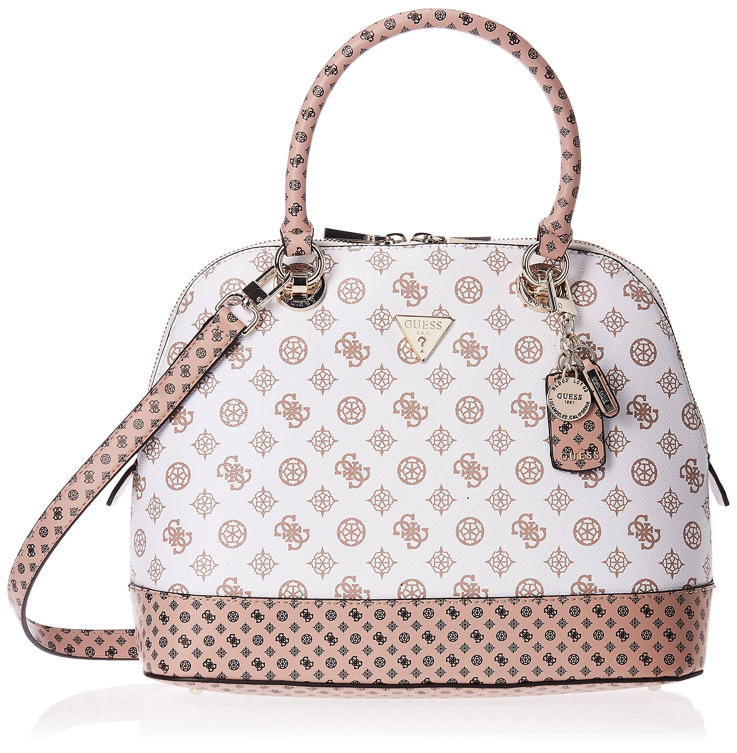 Guess Cessily Dome Satchel - White Multi