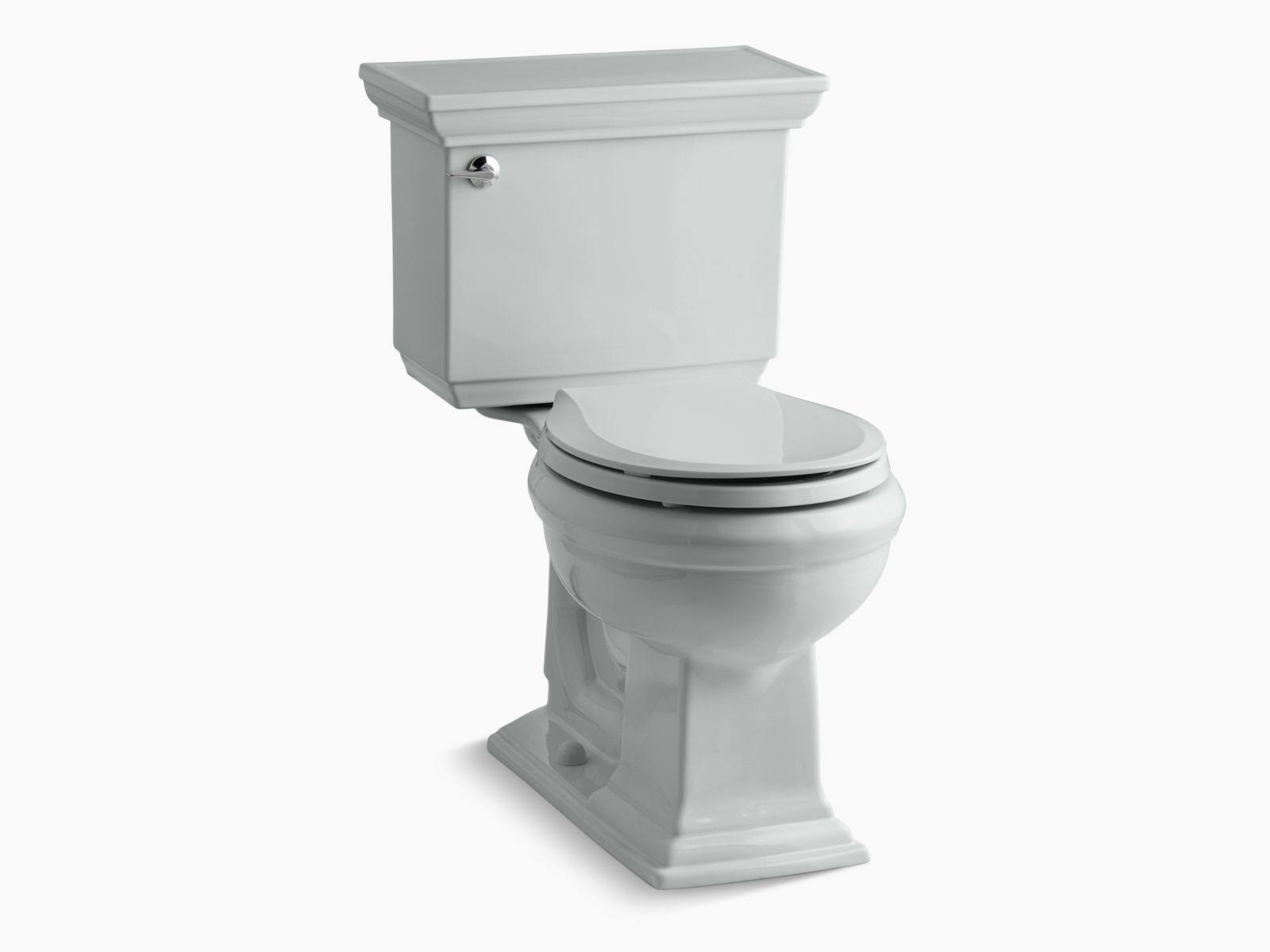 Kohler K-3933-95 Memoirs Impressions Stately Comfort Height 1.28 GPF Round Two-Piece Toilet Finish: Ice Grey