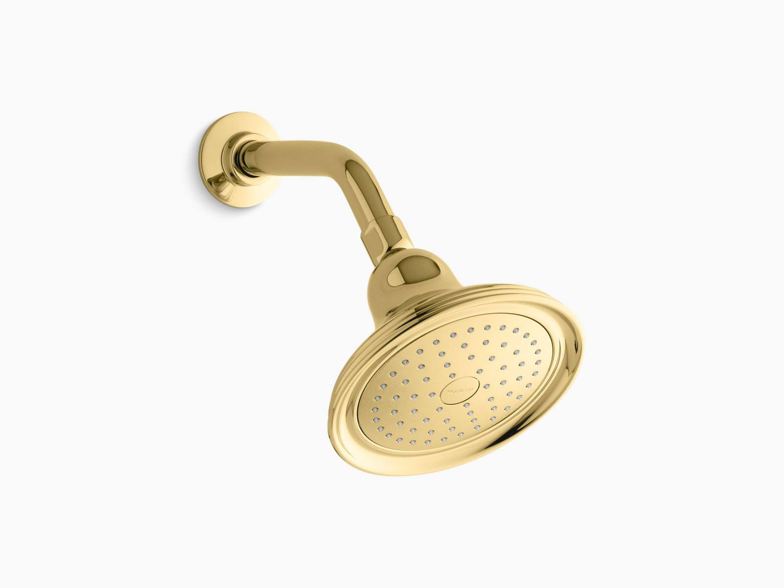 KOHLER K-10391-AK-PB Devonshire Single-Faucet Katalyst Showerhead, Vibrant Polished Brass