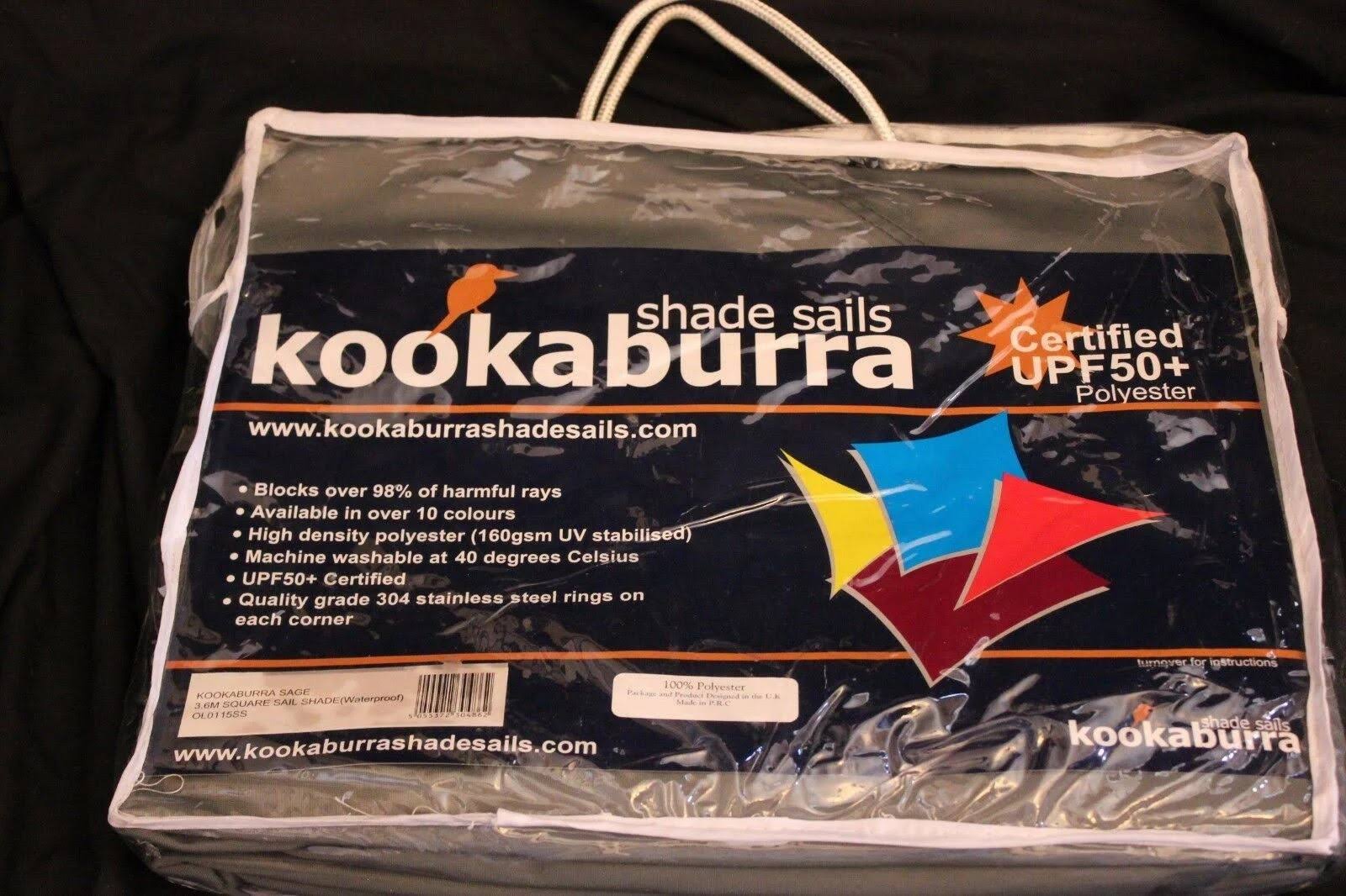 Kookaburra 11ft 10x22 Sage Waterproof Woven Square Sail Shade