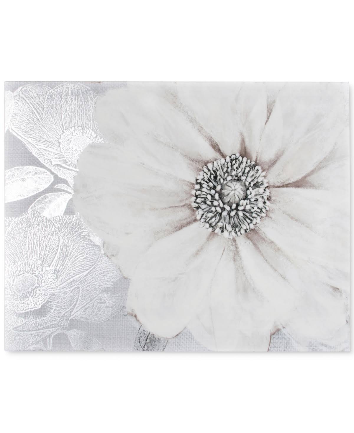 Graham u0026 Brown Bloom Canvas Wall Art - Gray - Size: 32x22 x 24x22