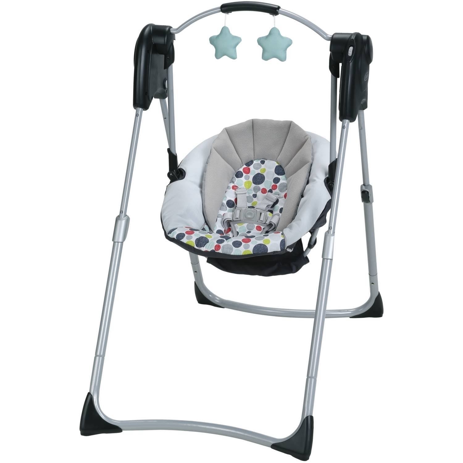 Graco - Slim Spaces Compact Baby Swing, Etcher