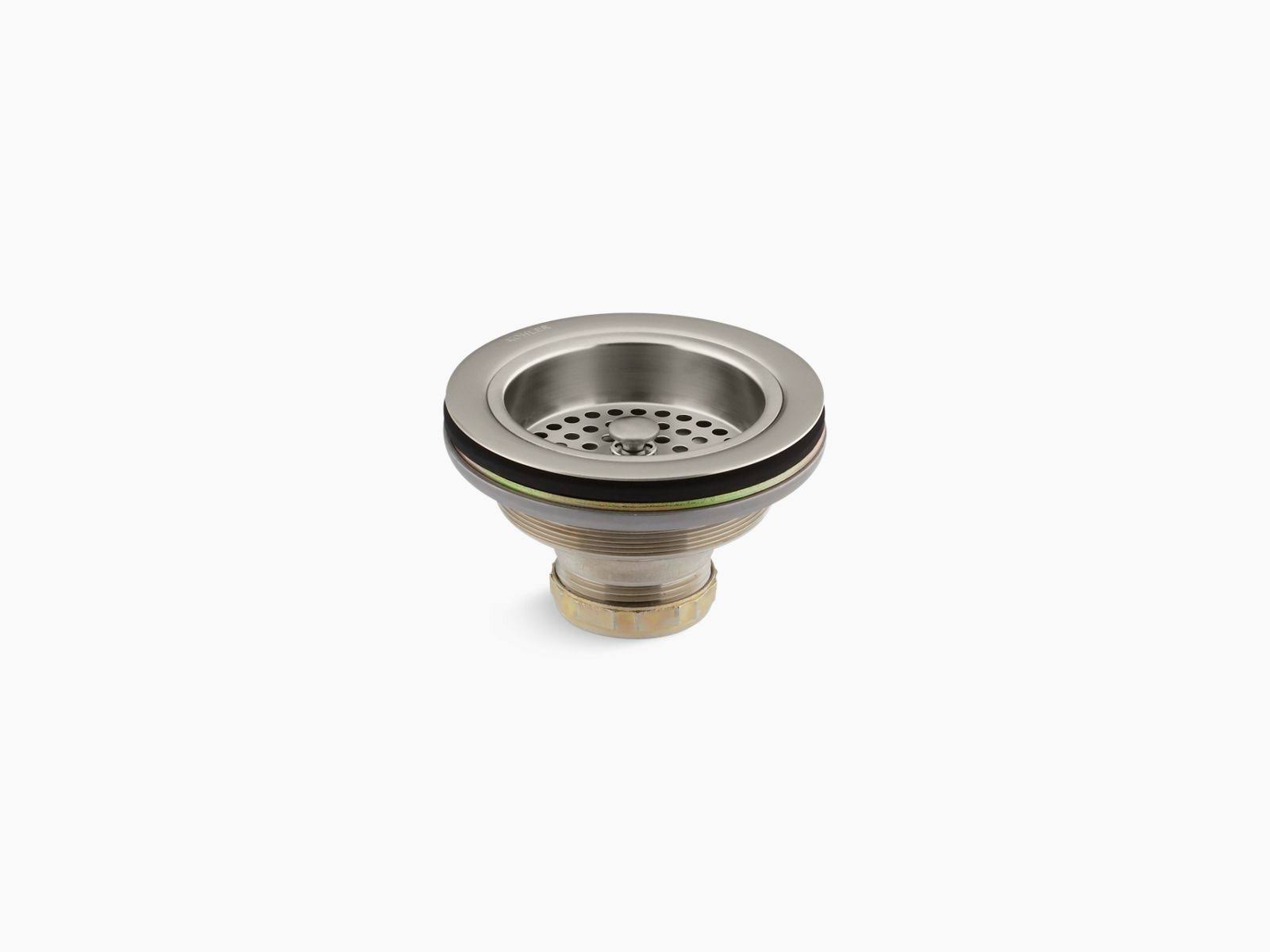 KOHLER K-8799-BN Duostrainer Sink Drain and Strainer - Vibrant Brushed Nickel
