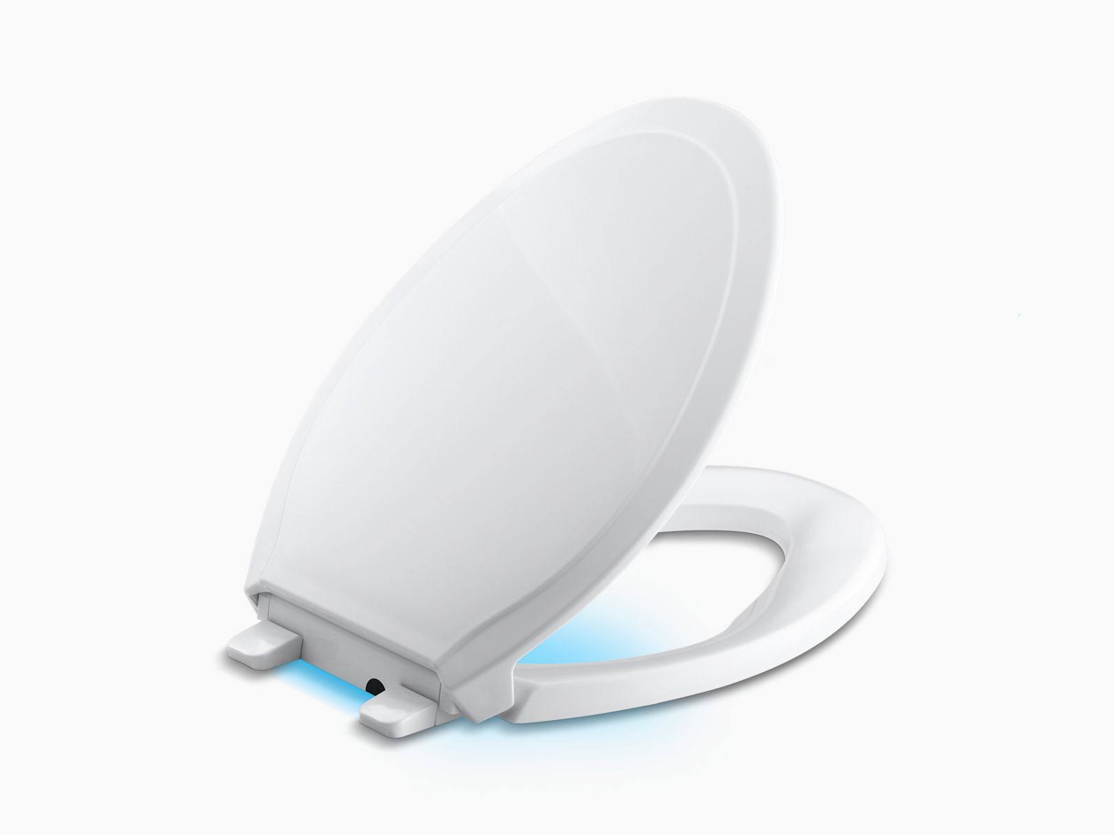 Kohler Rutledge Nightlight White Elongated Slow-Close Toilet Seat 24764-0