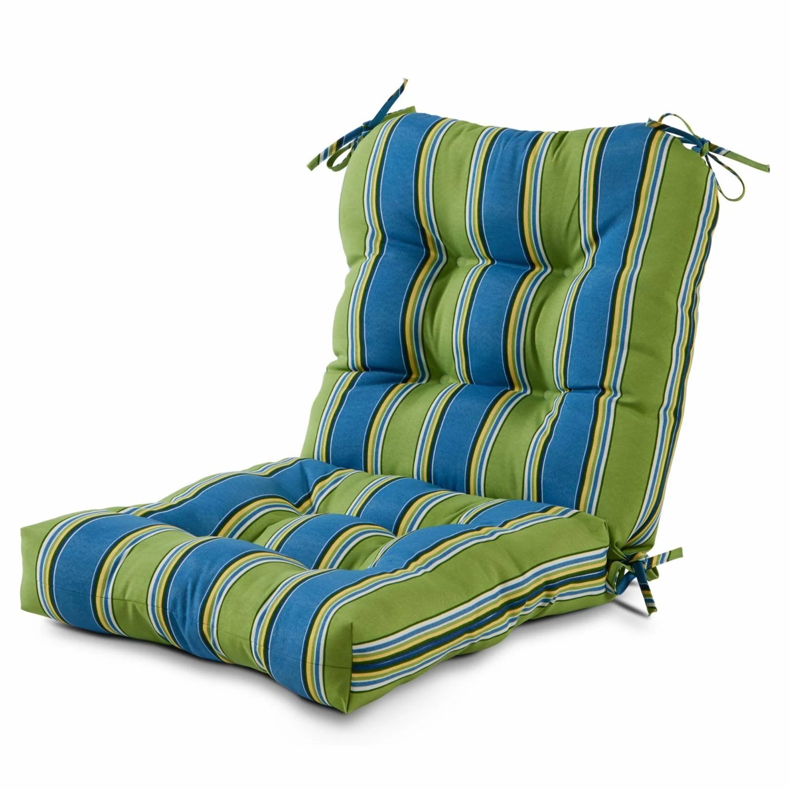 Greendale Home Fashions 42 x 21 in. Outdoor Seat/Back Chair Cushion Cayman Stripe