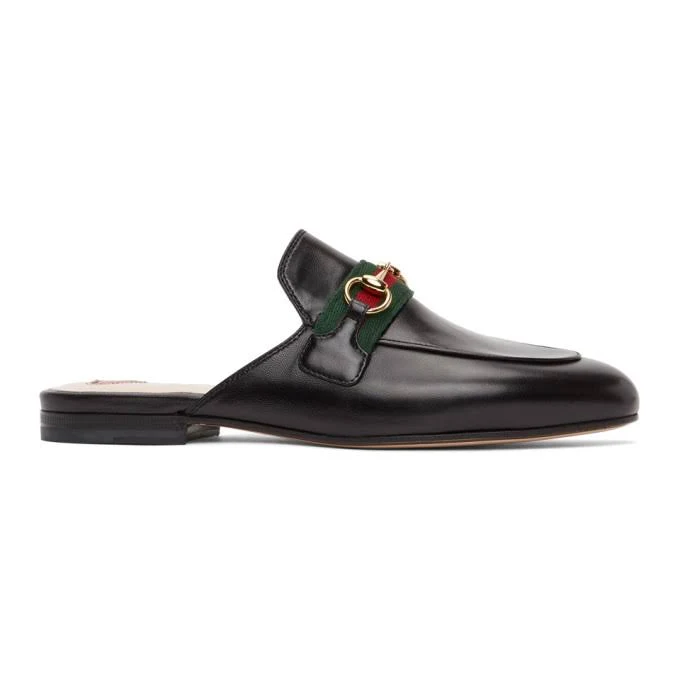 Gucci Princetown Horsebit-detailed Leather Slippers Black