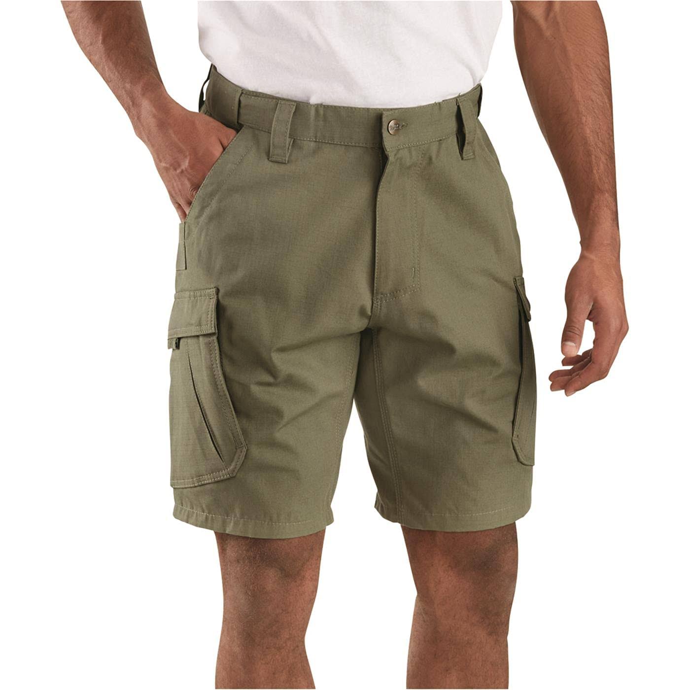 Guide Gear Men&s Ripstop Cargo Shorts, Male, 48, Moss