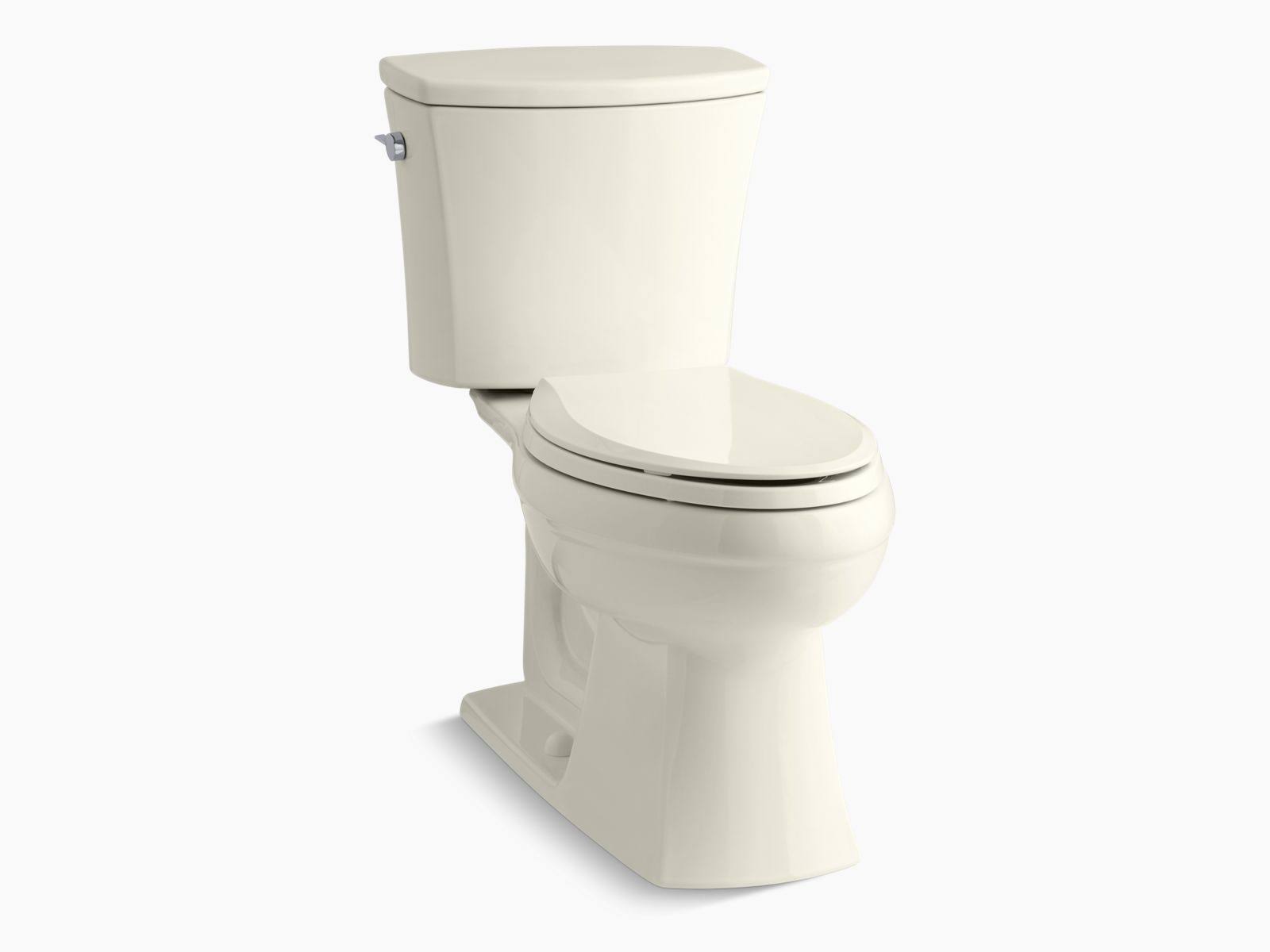Kohler K-3755-96 Kelston Comfort Height Two-Piece Toilet with 1.28 GPF and Elongated Bowl, Biscuit