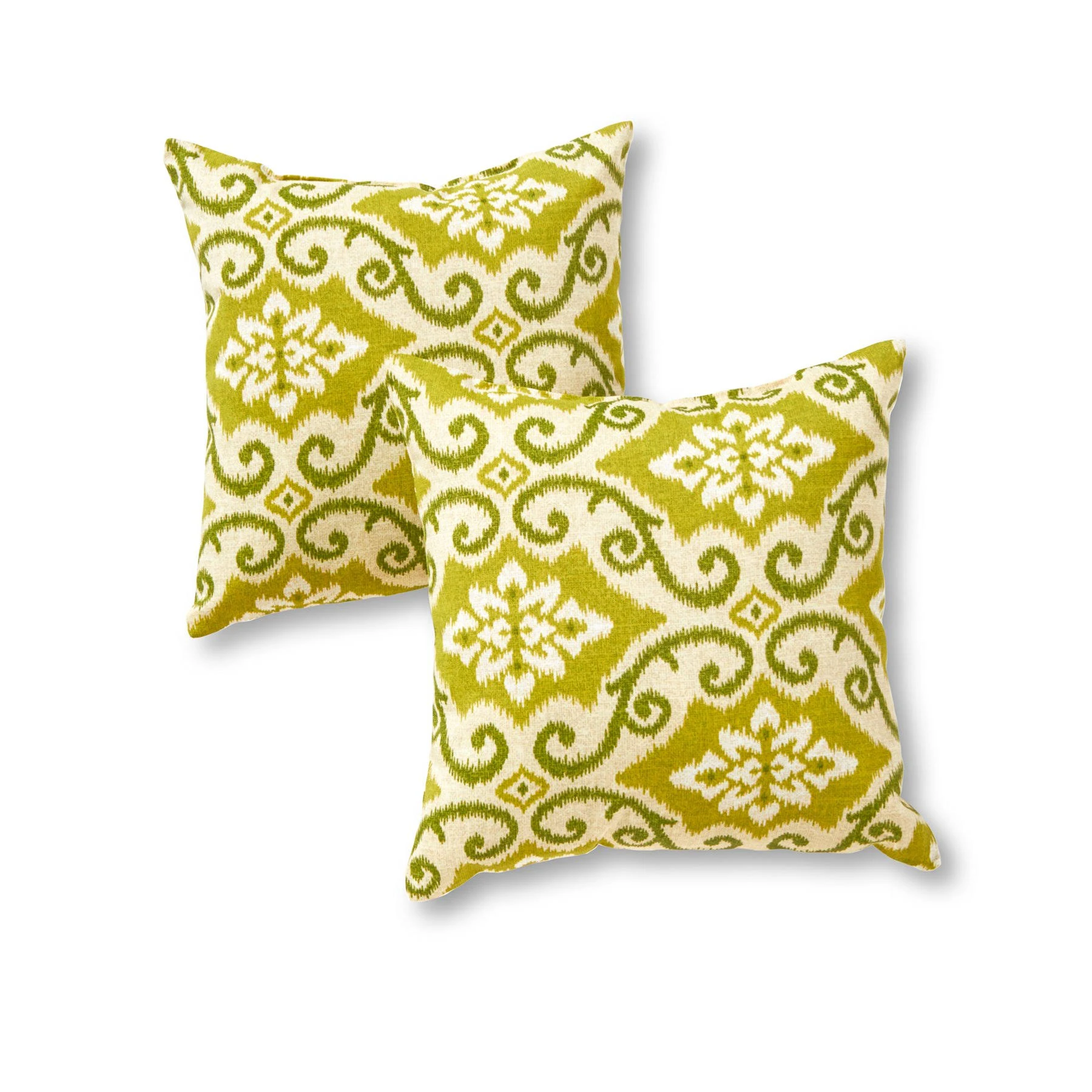 Greendale Home Fashions AZ4803S2-SHOREHAM Avocado Outdoor 17-inch Square Throw Pillow (Set of 2)