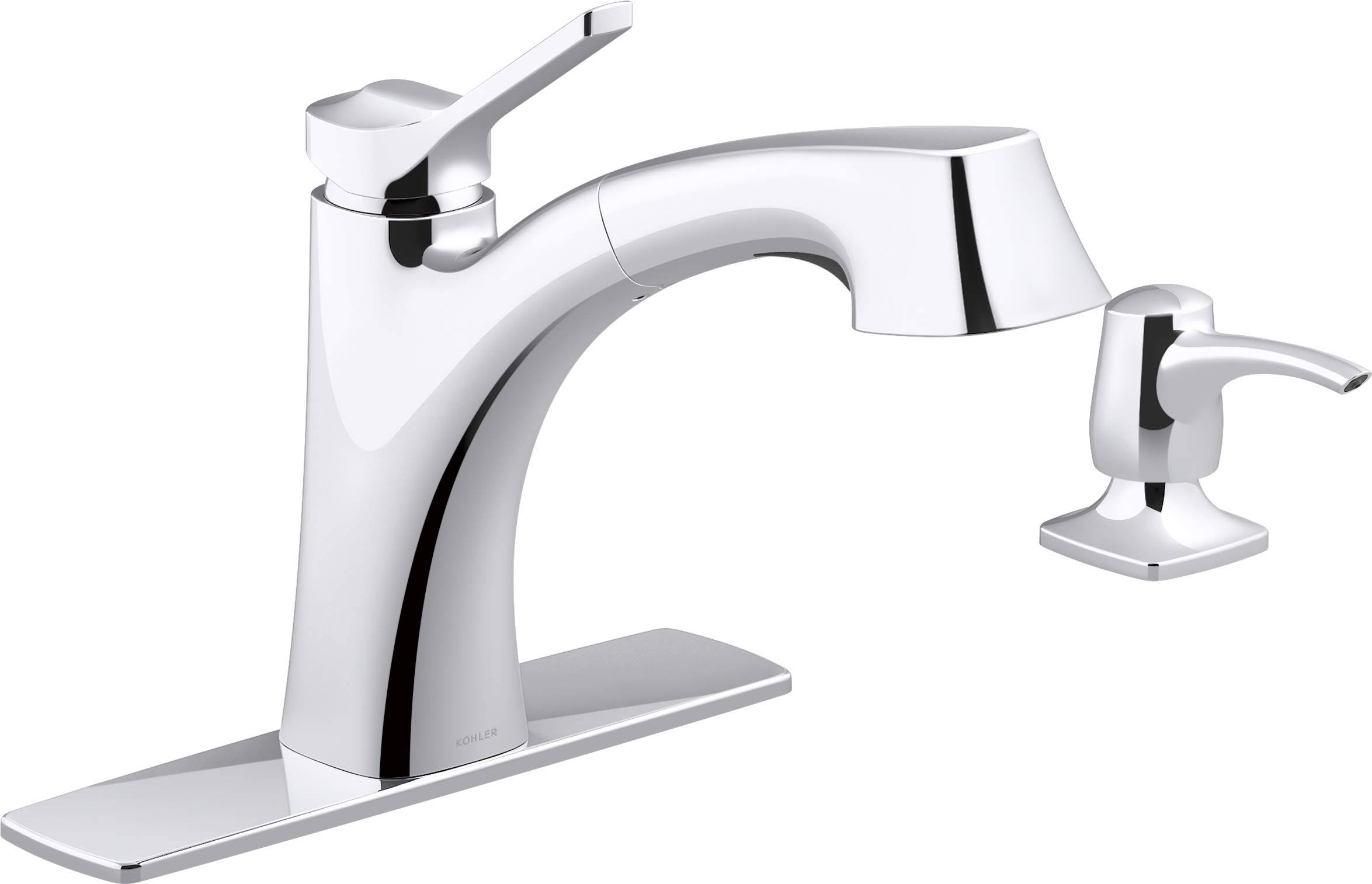 Maxton Pull-Out Kitchen Faucet with Soap/Lotion Dispenser