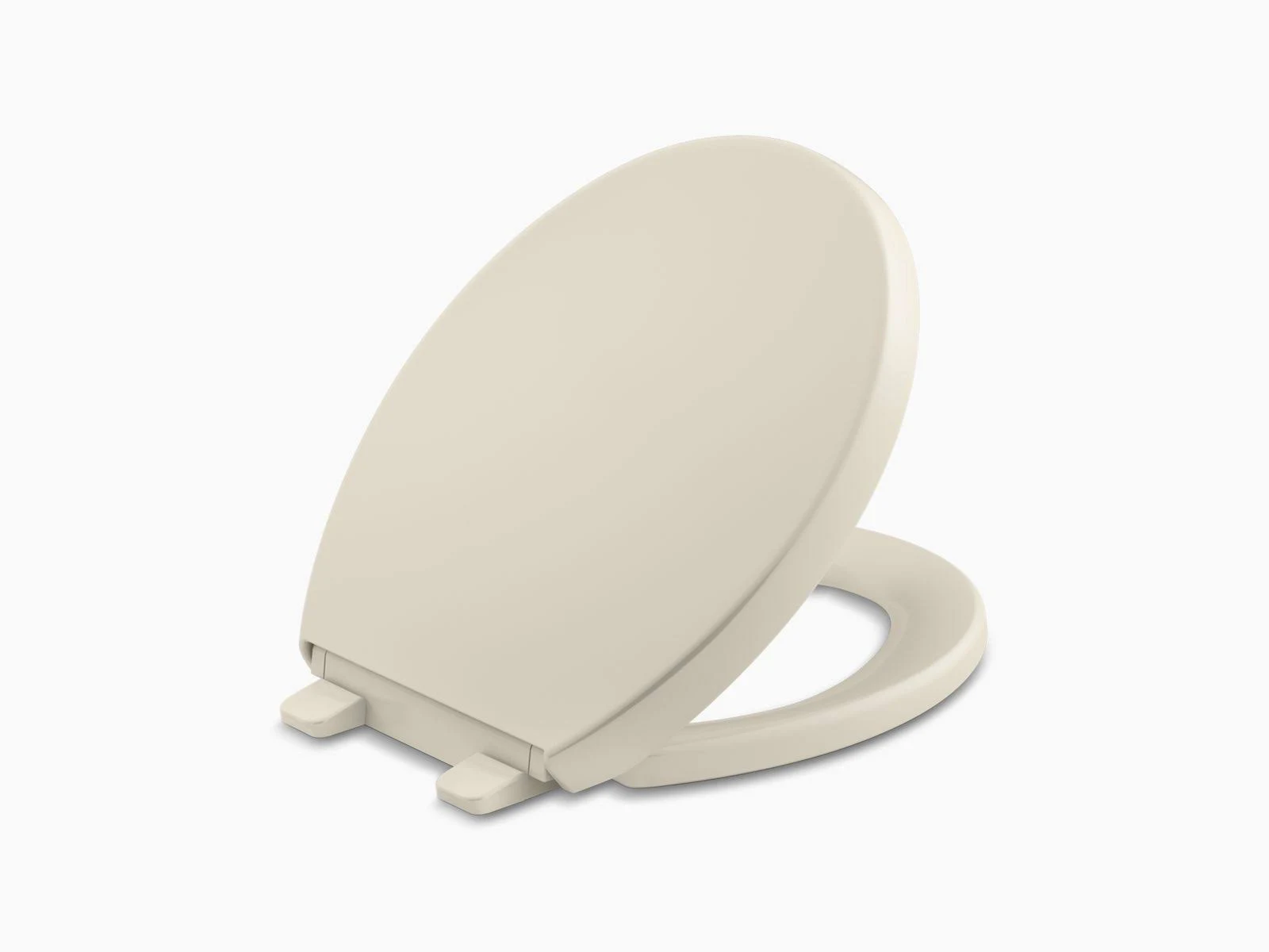 Kohler 4009-47 Reveal Quiet-Close with Grip-Tight Round-Front Toilet Seat - Almond