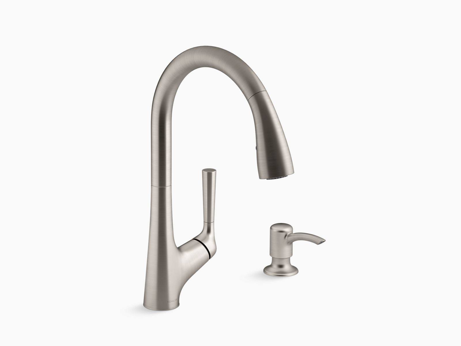 Kohler R77748-SD-VS Malleco Touchless Pull-Down Kitchen Faucet w/ Soap Dispenser