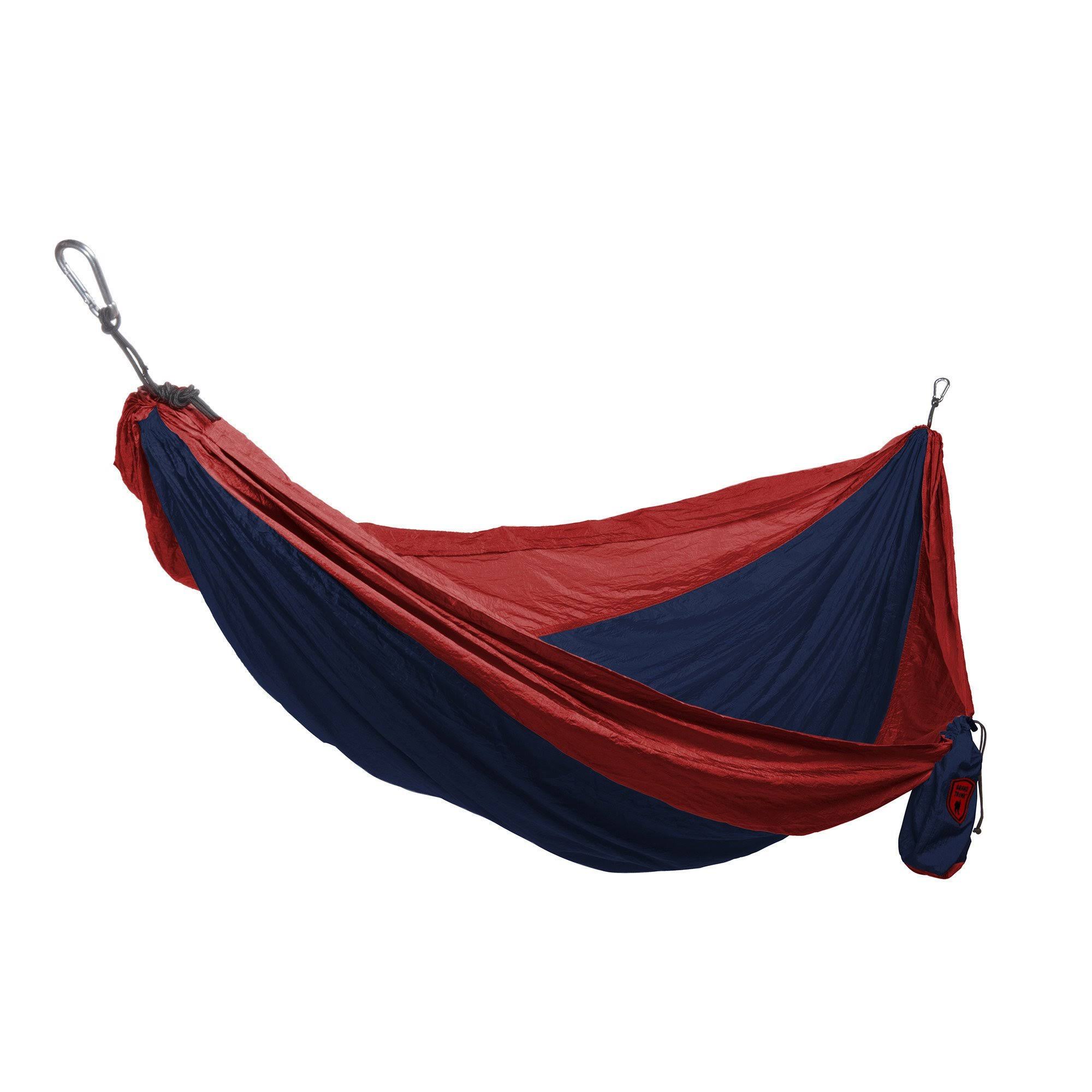 Grand Trunk Double Parachute Nylon Hammock (Navy/Red)