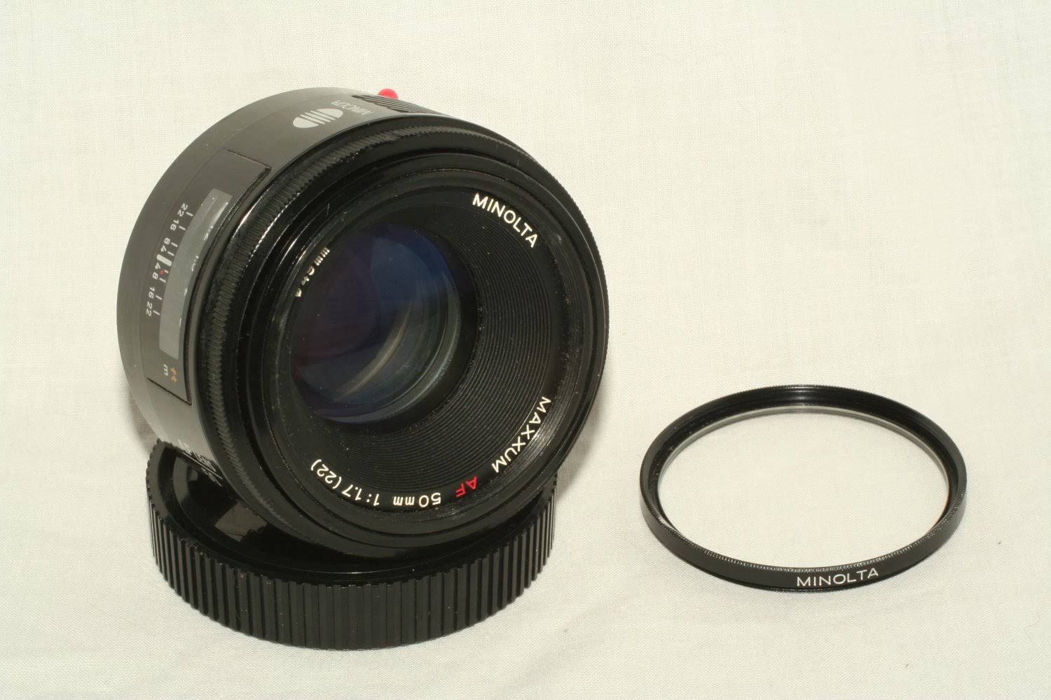 Minolta AF 50mm F1.7 RS Full Frame Lens, Black