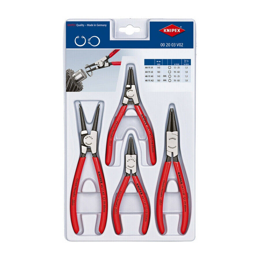 Knipex 00 20 03 V02 Set of Circlip Pliers