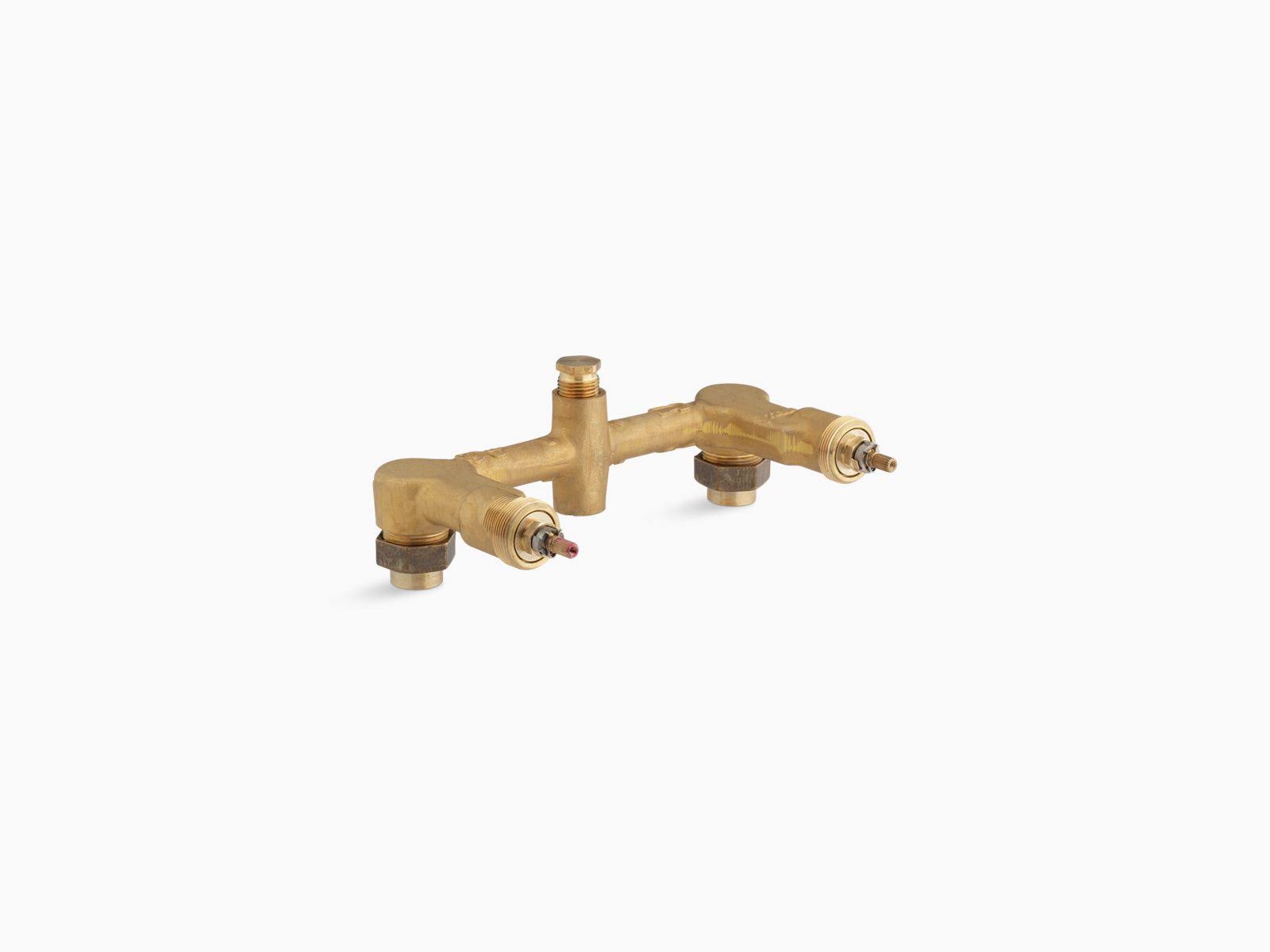 KOHLER K-302-K-NA Ceramic Wall-Mount Two-Handle Valve System