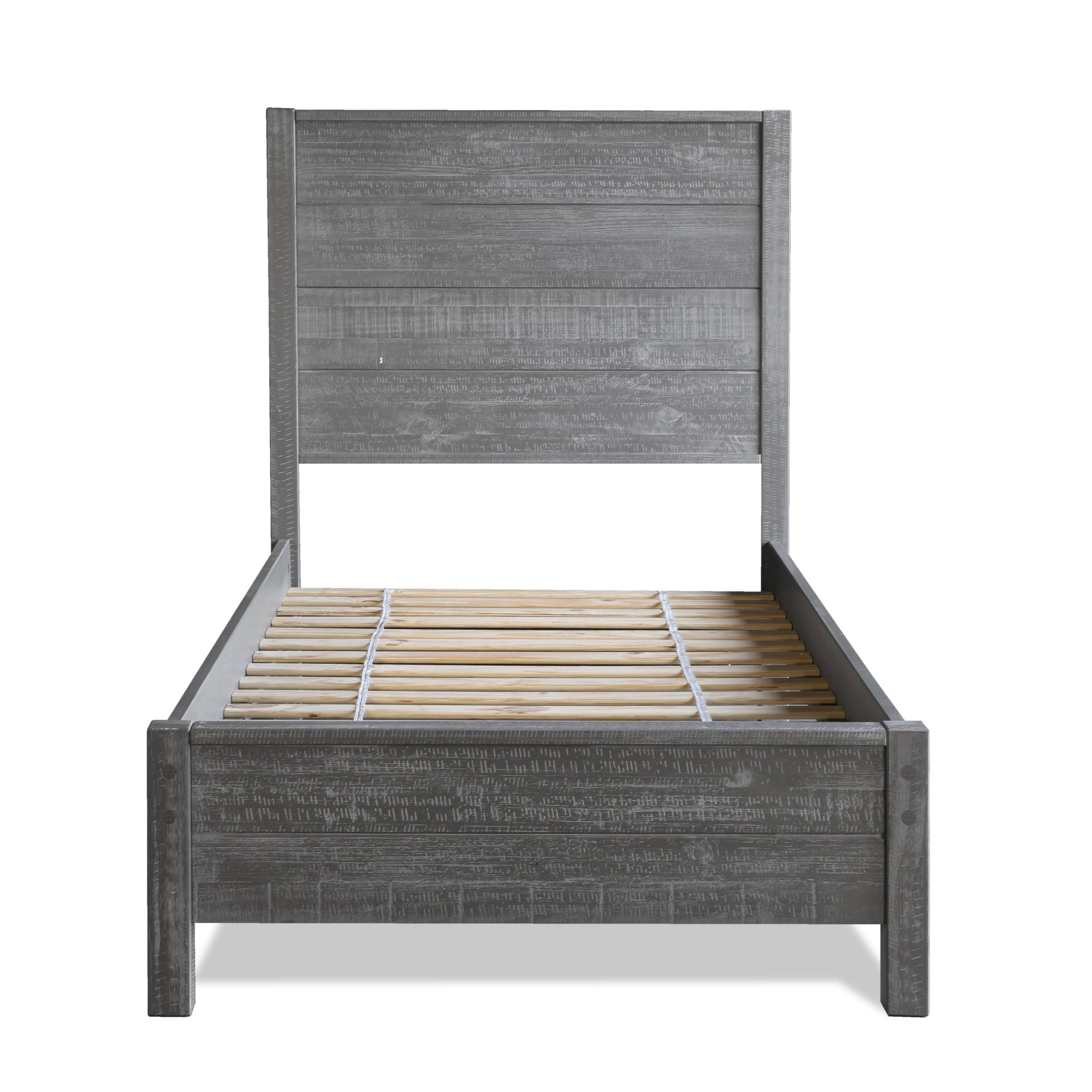 Montauk Solid Wood Bed Size: Twin, Color: Rustic Gray