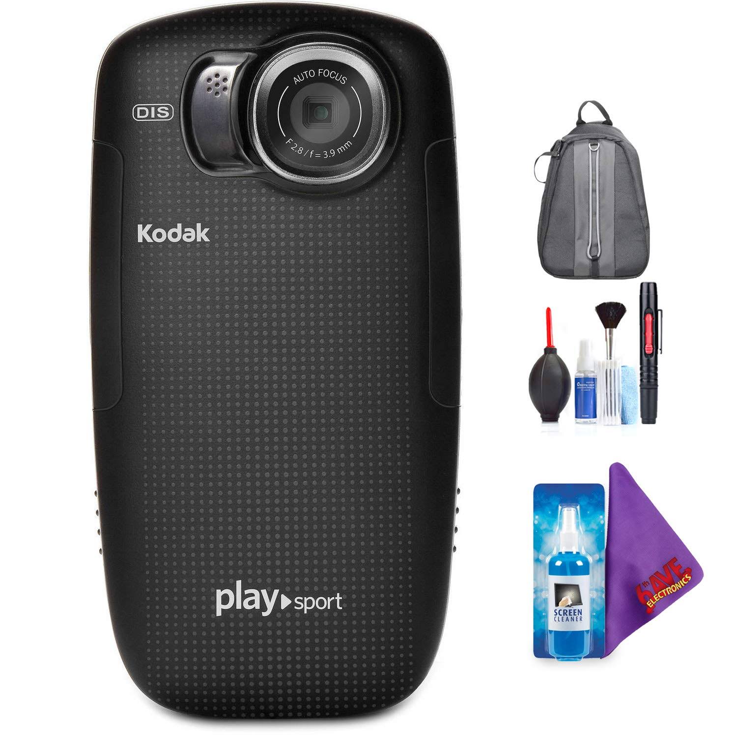 Kodak Playsport ZX5 Video Camera (Black) + Pro Accessories Bundle