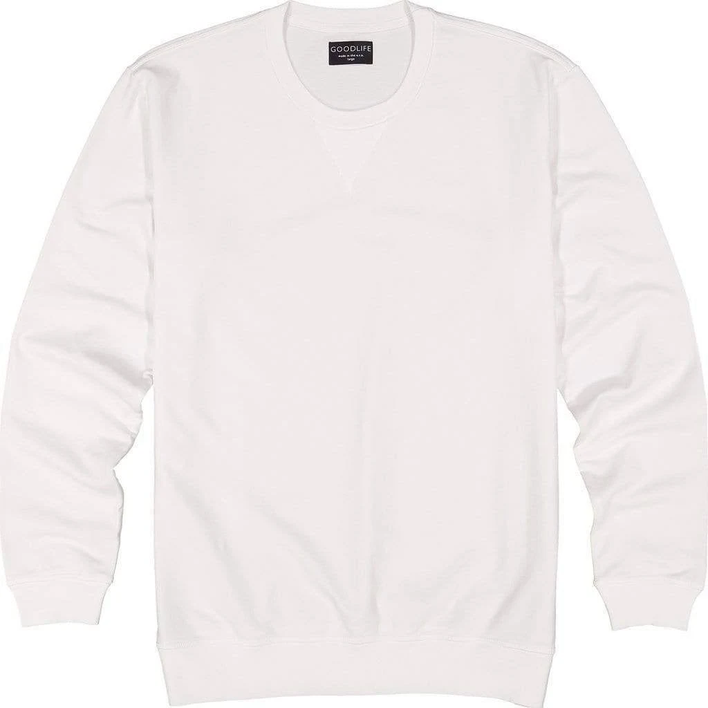 Men&s Goodlife Slim Micro Terry Crewneck Sweatshirt